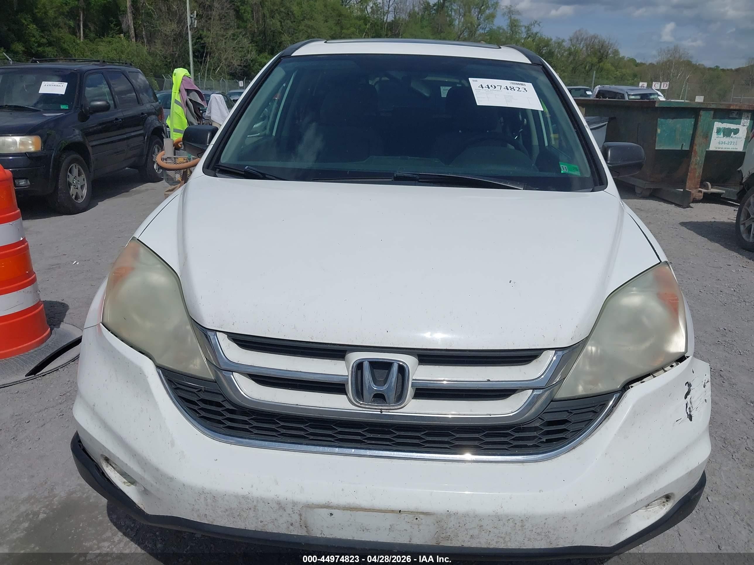 2010 Honda Cr-v Ex White vin: 3CZRE4H54AG700773