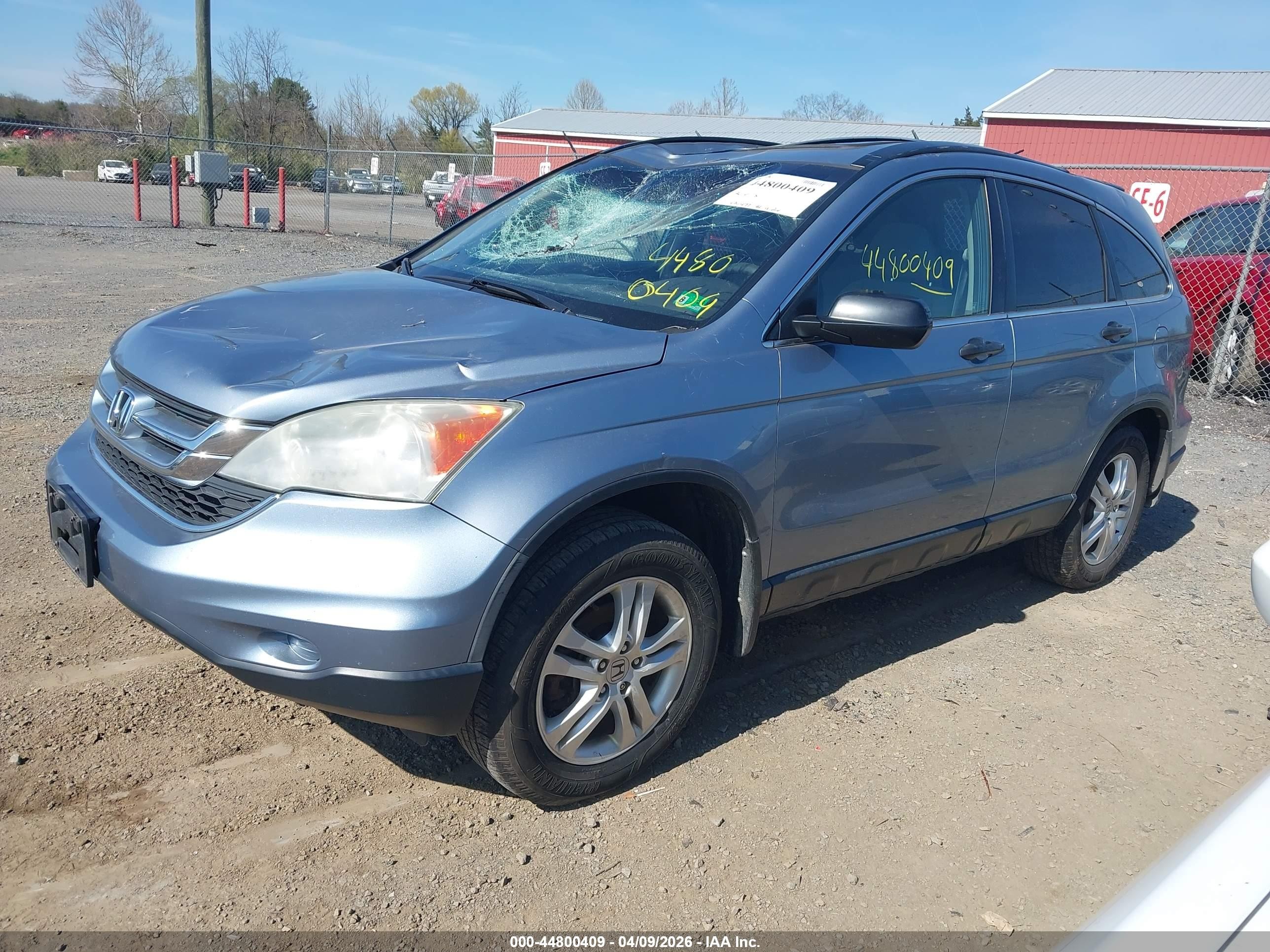 2010 Honda Cr-v Ex Light Blue vin: 3CZRE4H55AG703570