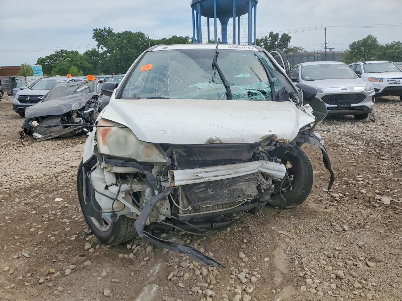 2010 Honda Cr-v Ex White vin: 3CZRE4H55AG705755