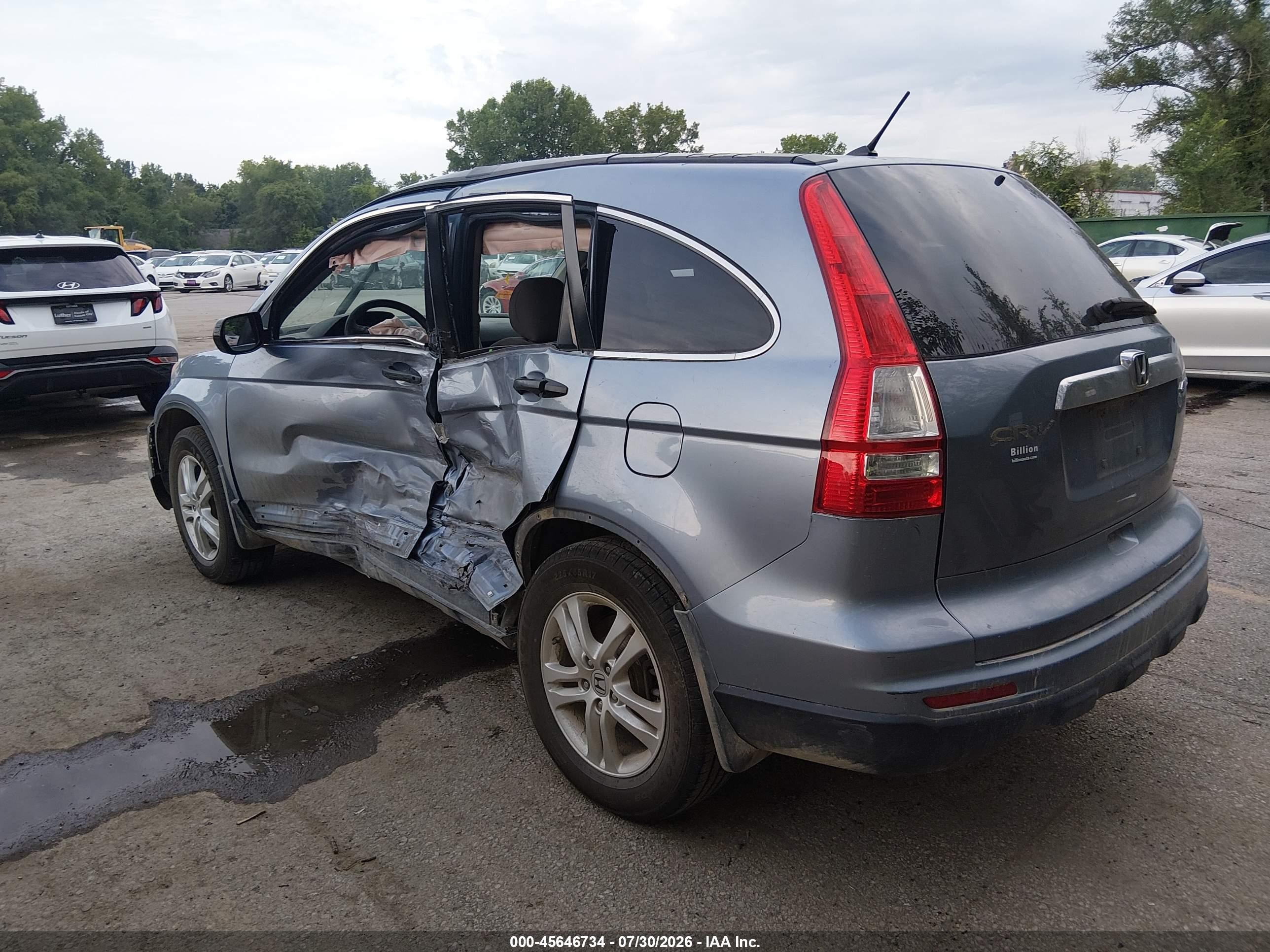 2010 Honda Cr-v Ex Light Blue vin: 3CZRE4H5XAG701944