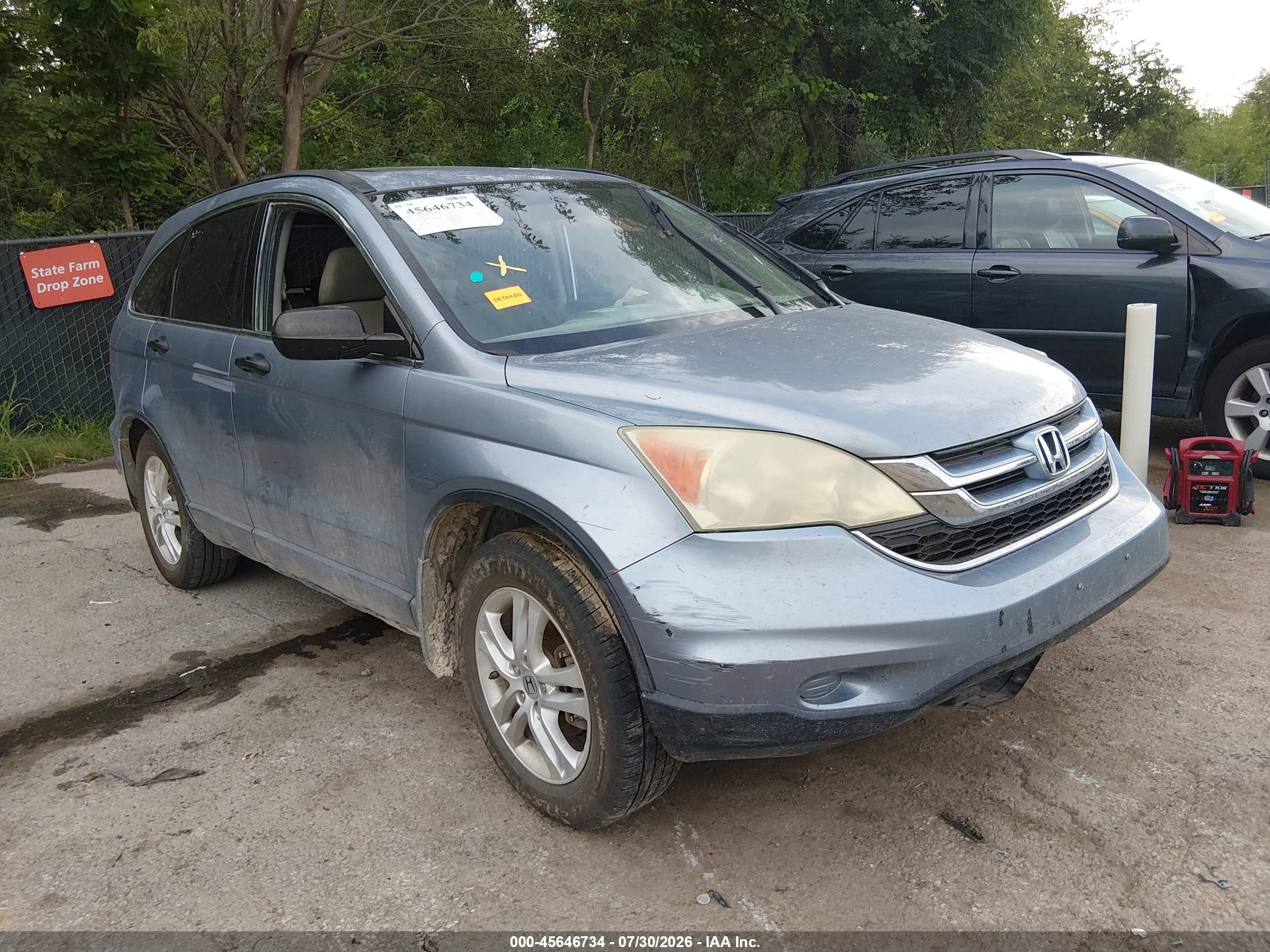 2010 Honda Cr-v Ex Light Blue vin: 3CZRE4H5XAG701944