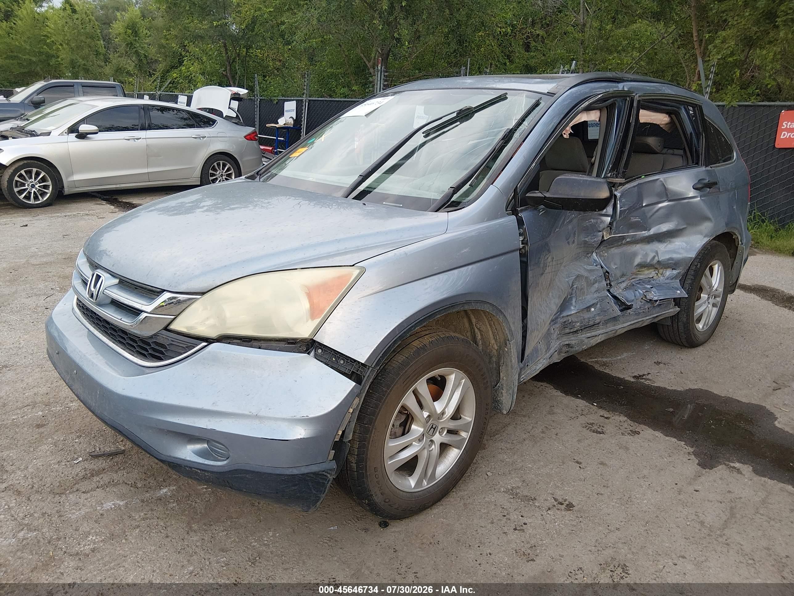 2010 Honda Cr-v Ex Light Blue vin: 3CZRE4H5XAG701944