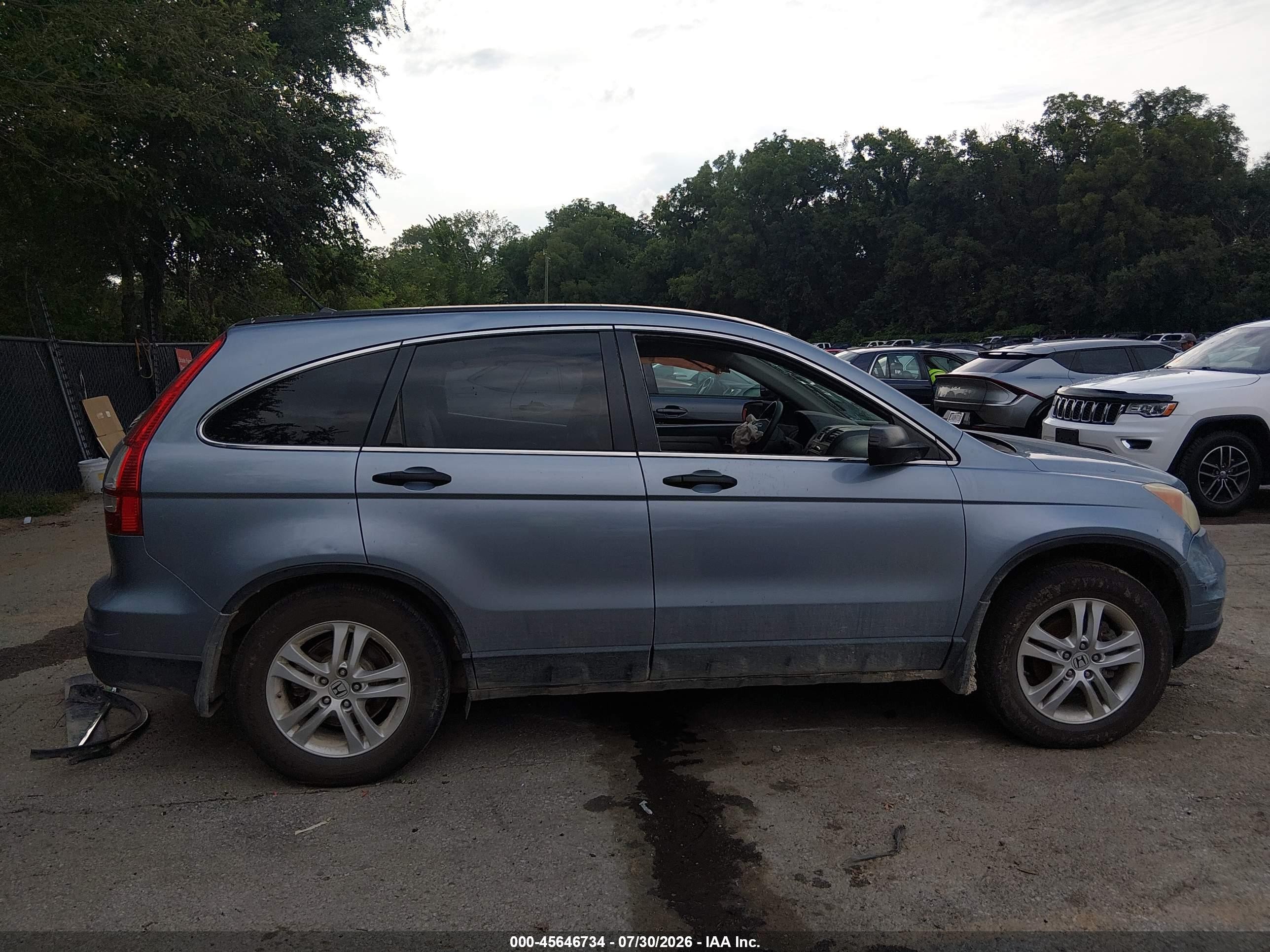 2010 Honda Cr-v Ex Light Blue vin: 3CZRE4H5XAG701944
