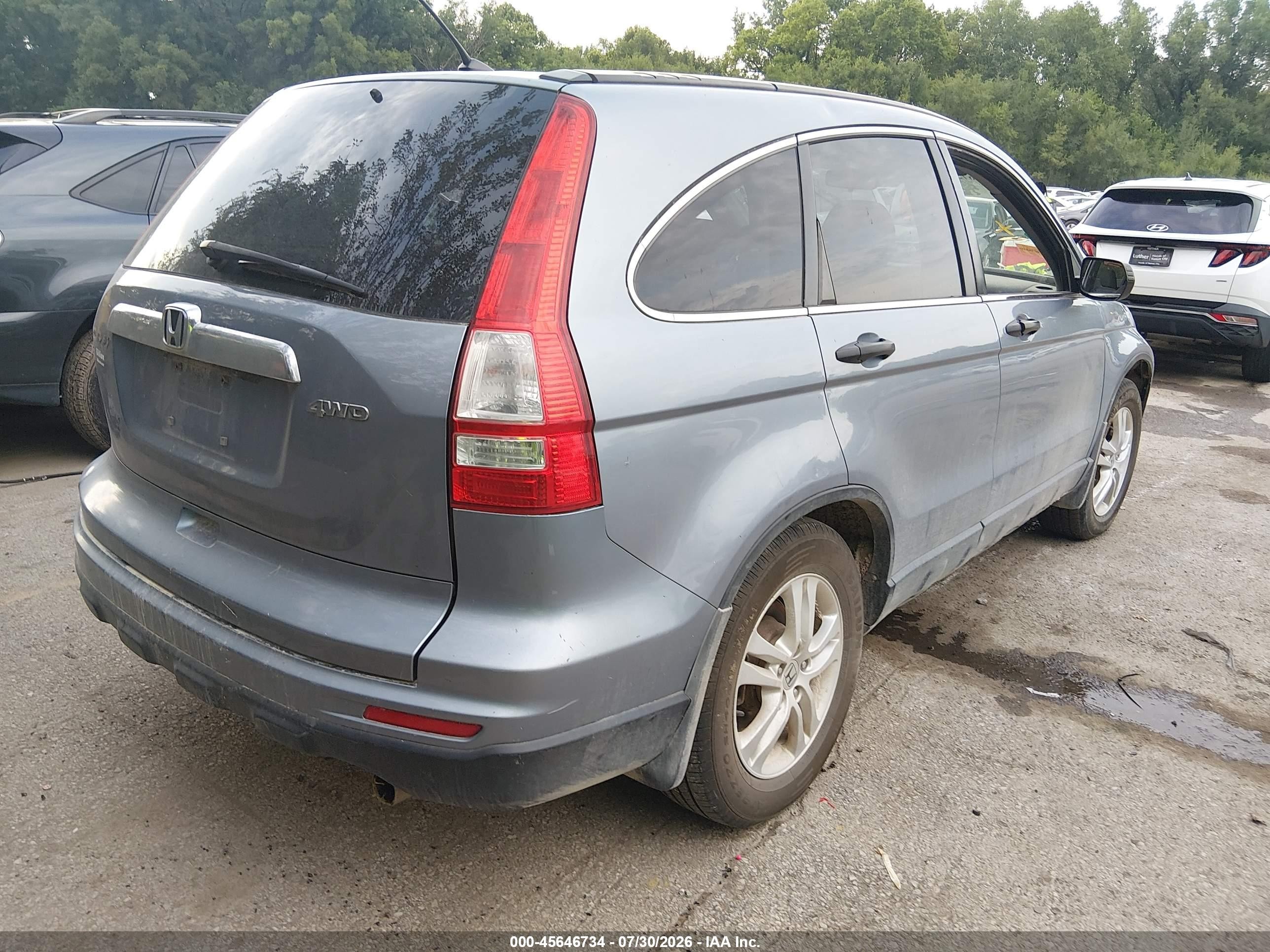 2010 Honda Cr-v Ex Light Blue vin: 3CZRE4H5XAG701944
