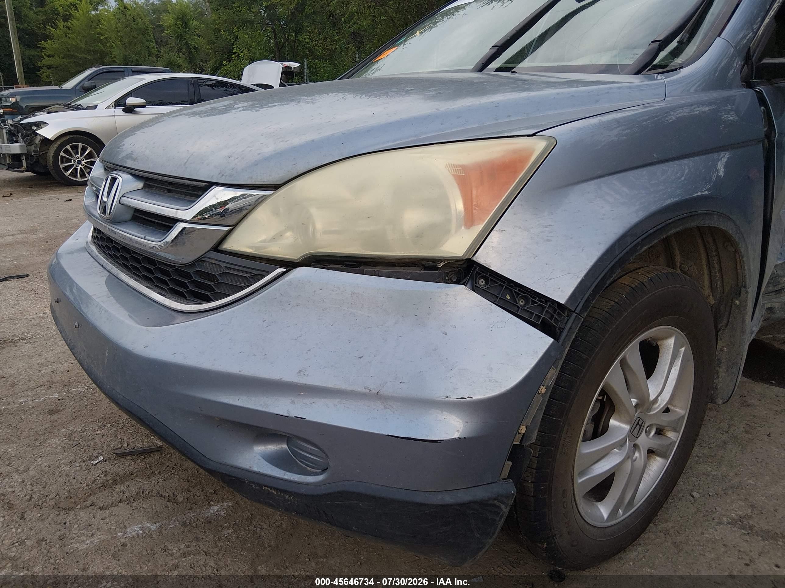 2010 Honda Cr-v Ex Light Blue vin: 3CZRE4H5XAG701944