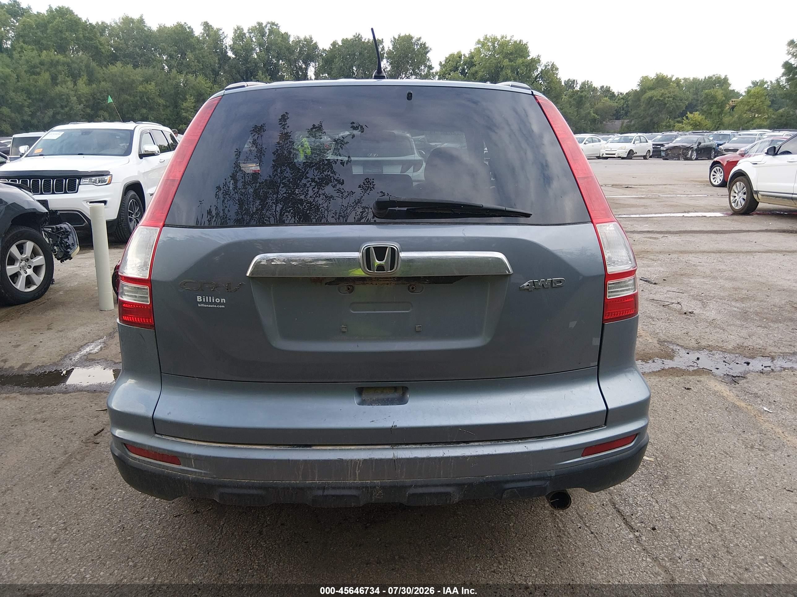 2010 Honda Cr-v Ex Light Blue vin: 3CZRE4H5XAG701944