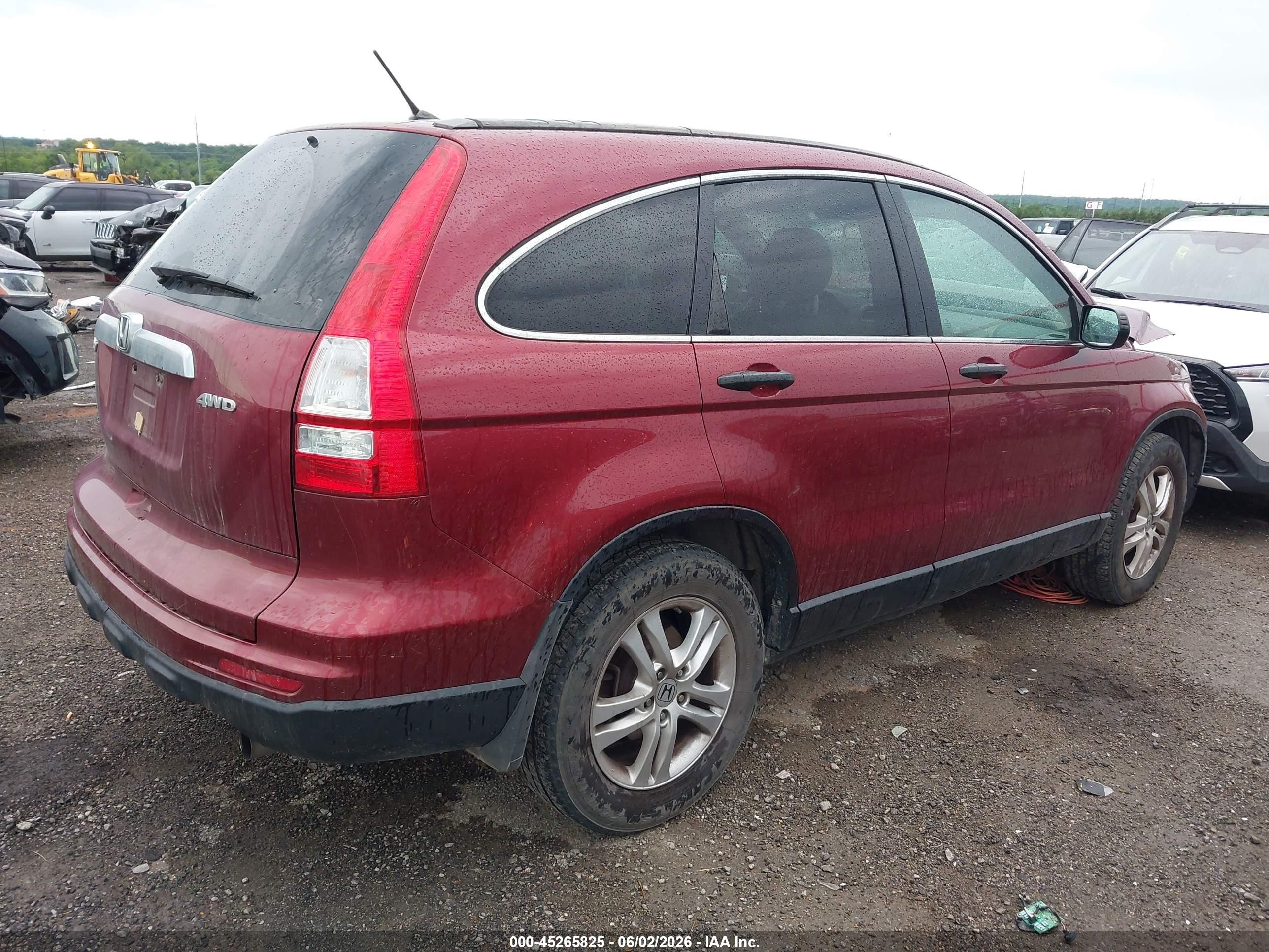 2010 Honda Cr-v Ex Red vin: 3CZRE4H5XAG702348