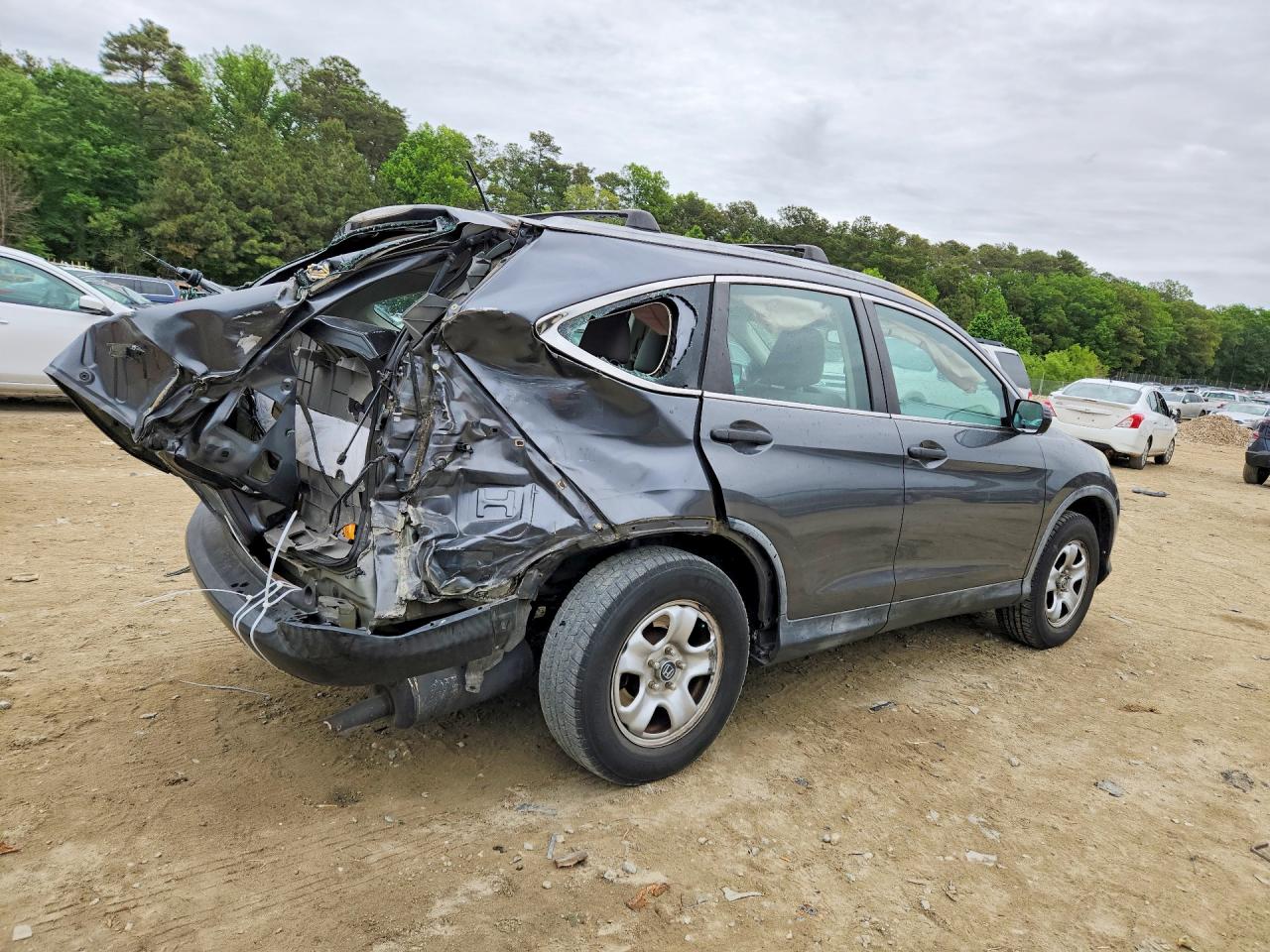 2014 Honda Cr-v Lx Gray vin: 3CZRM3H30EG704711