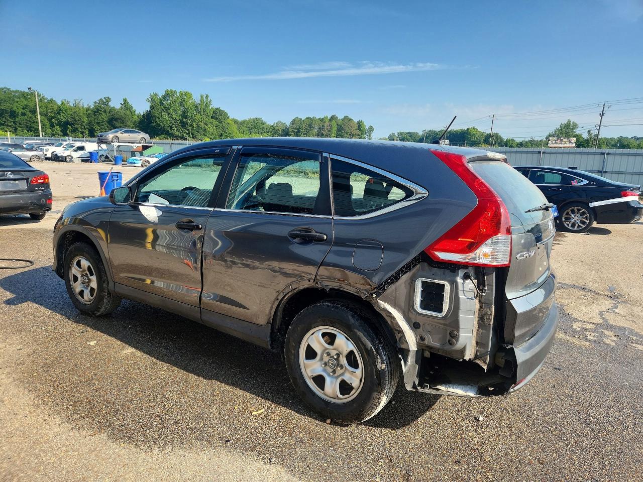 2014 Honda Cr-v Lx Gray vin: 3CZRM3H30EG711352