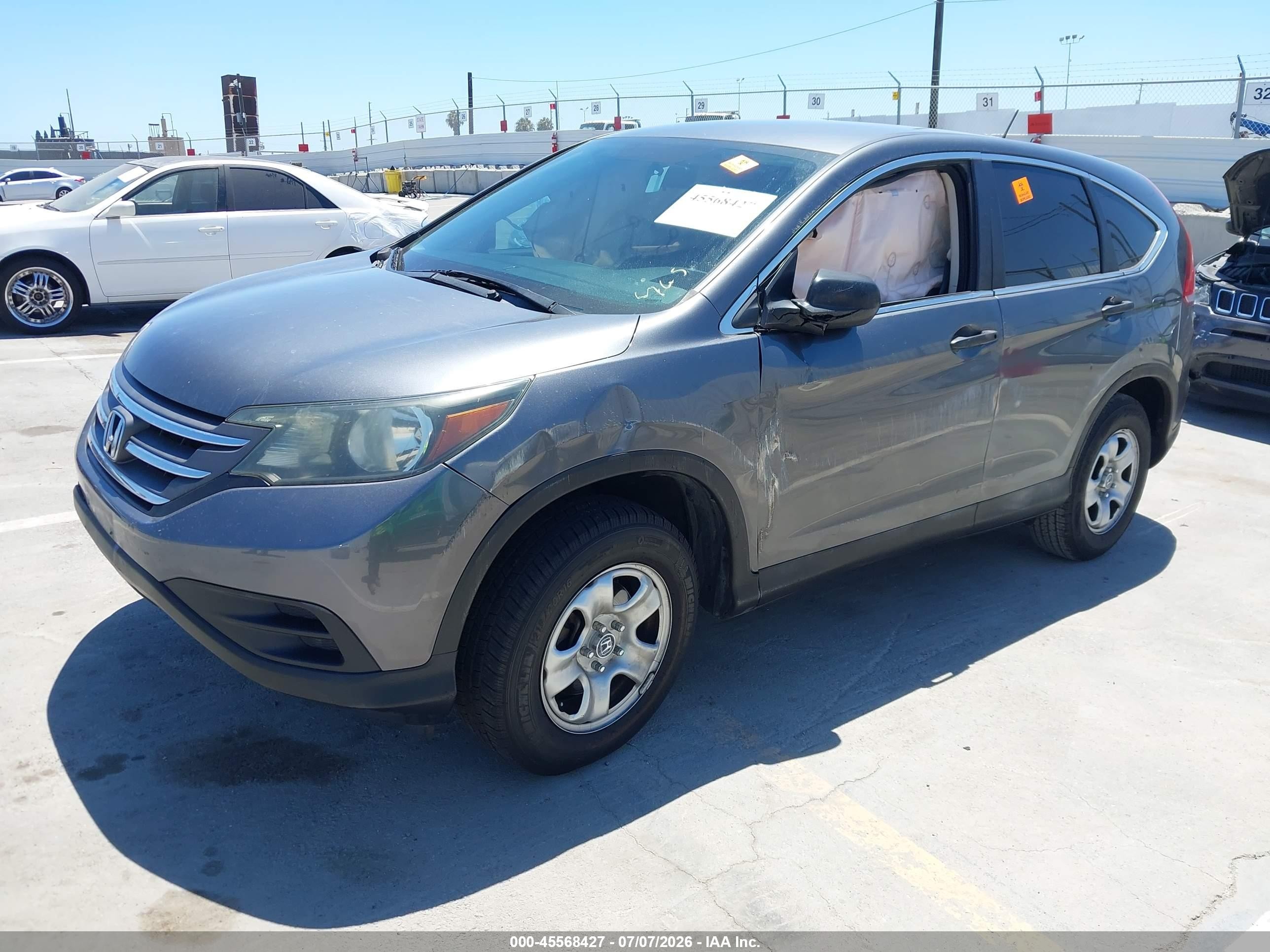 2014 Honda Cr-v Lx Gray vin: 3CZRM3H30EG714977