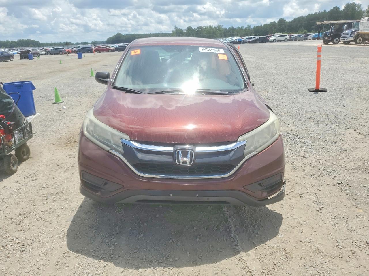 2015 Honda Cr-v Lx Burgundy vin: 3CZRM3H30FG700711