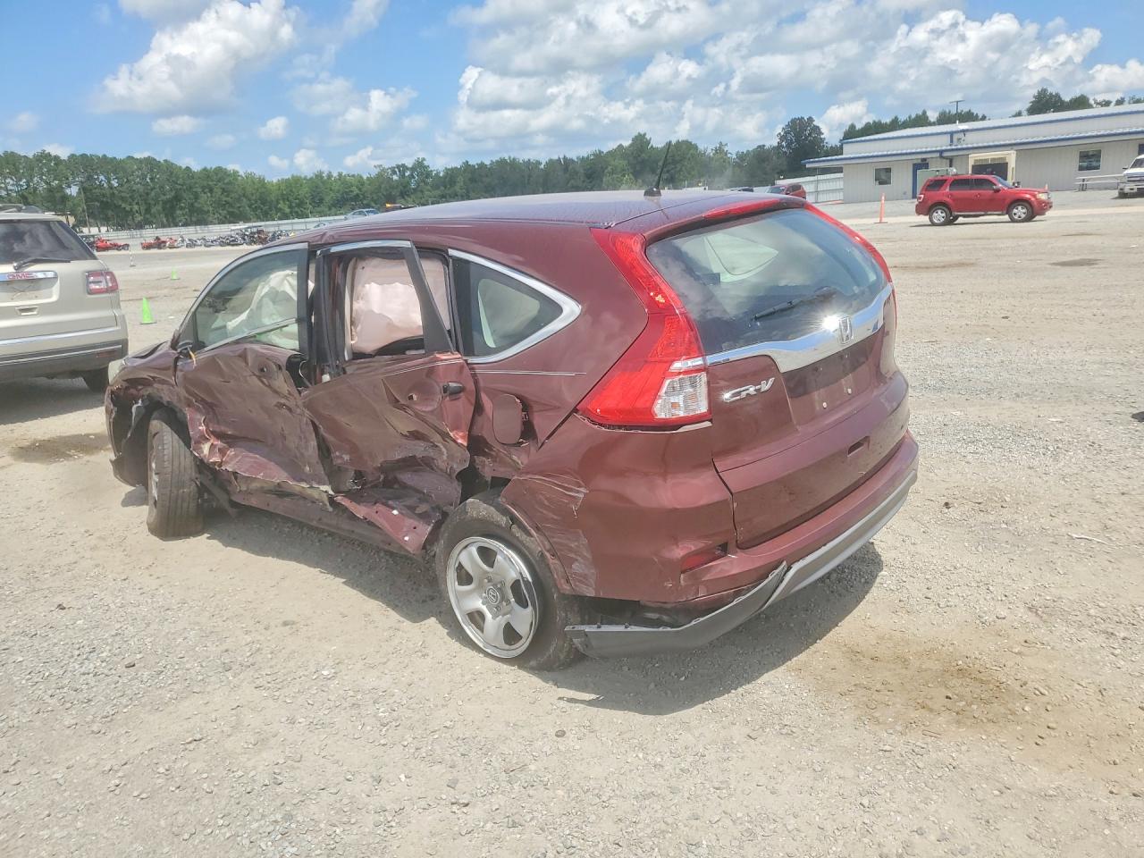 2015 Honda Cr-v Lx Burgundy vin: 3CZRM3H30FG700711