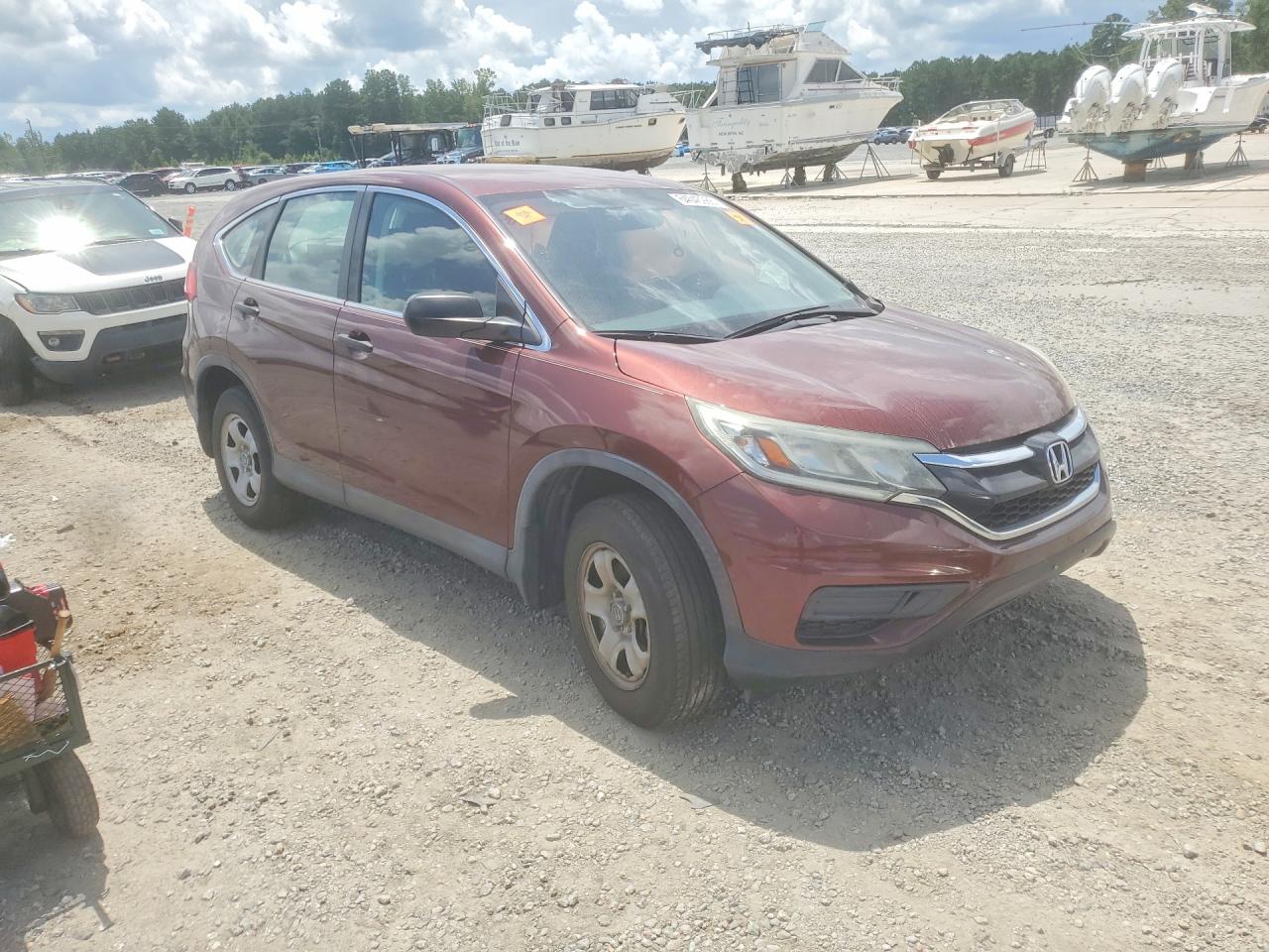 2015 Honda Cr-v Lx Burgundy vin: 3CZRM3H30FG700711