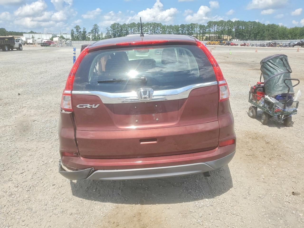 2015 Honda Cr-v Lx Burgundy vin: 3CZRM3H30FG700711