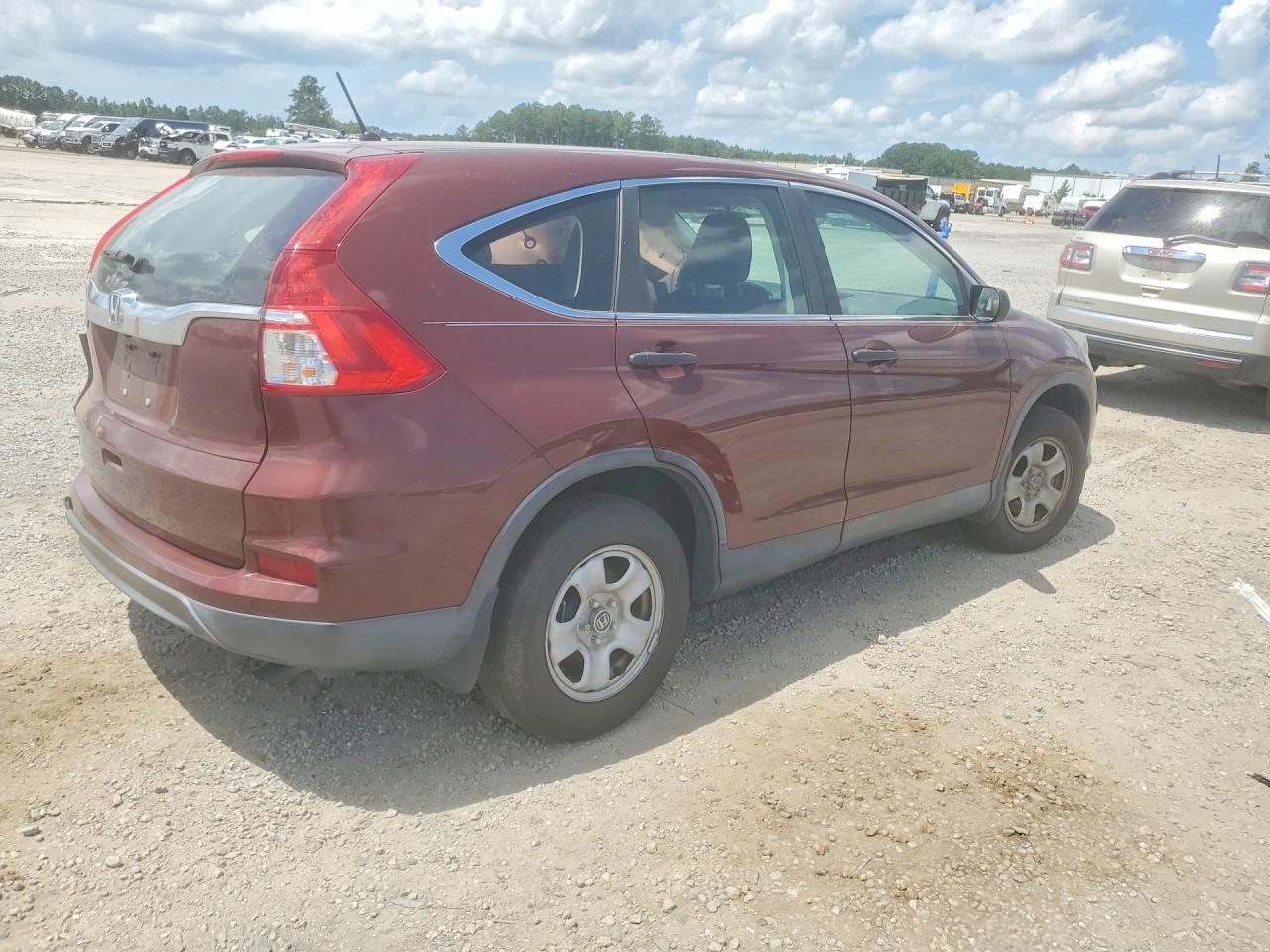 2015 Honda Cr-v Lx Burgundy vin: 3CZRM3H30FG700711