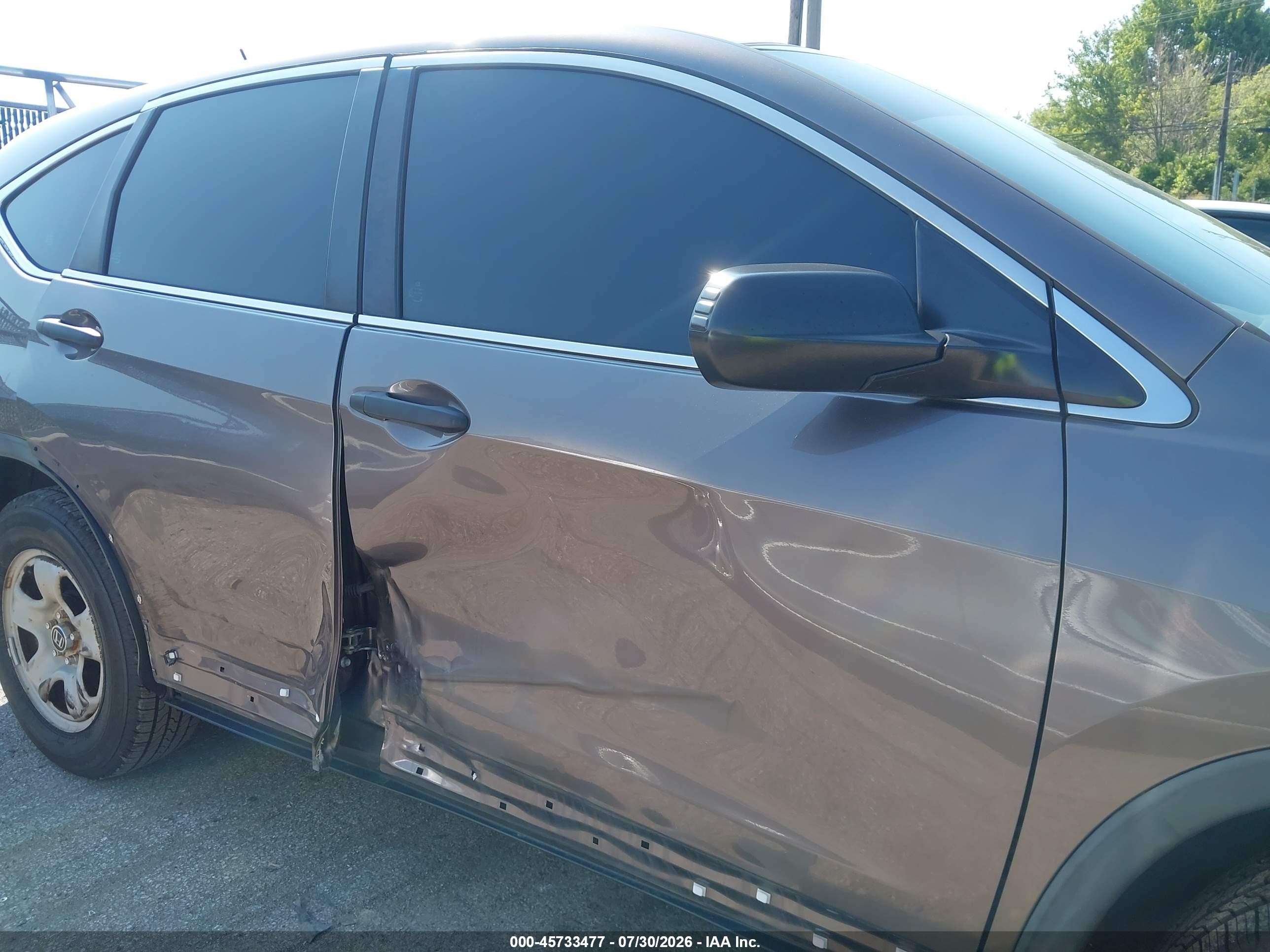 2015 Honda Cr-v Lx Gray vin: 3CZRM3H30FG707612