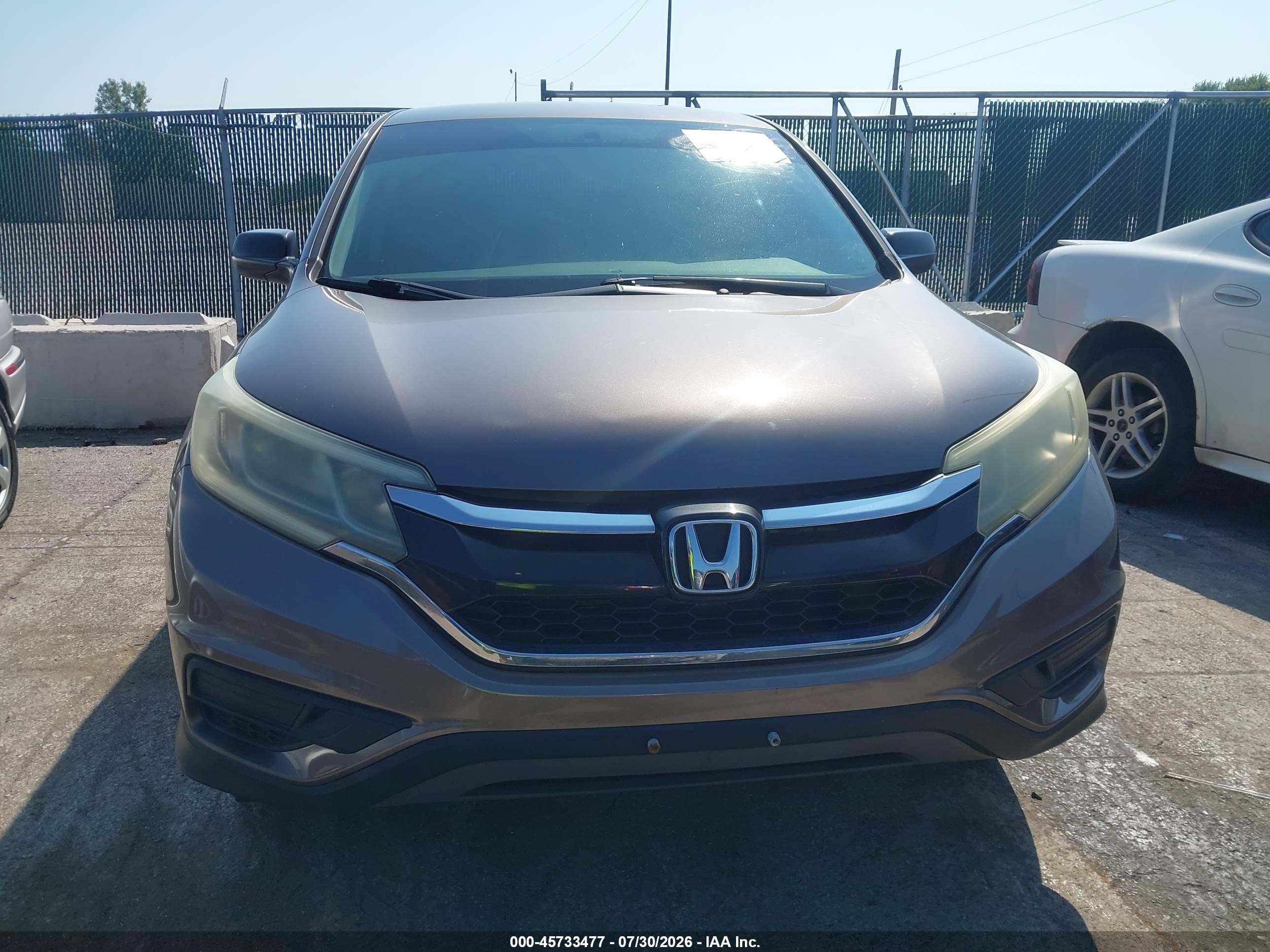2015 Honda Cr-v Lx Gray vin: 3CZRM3H30FG707612