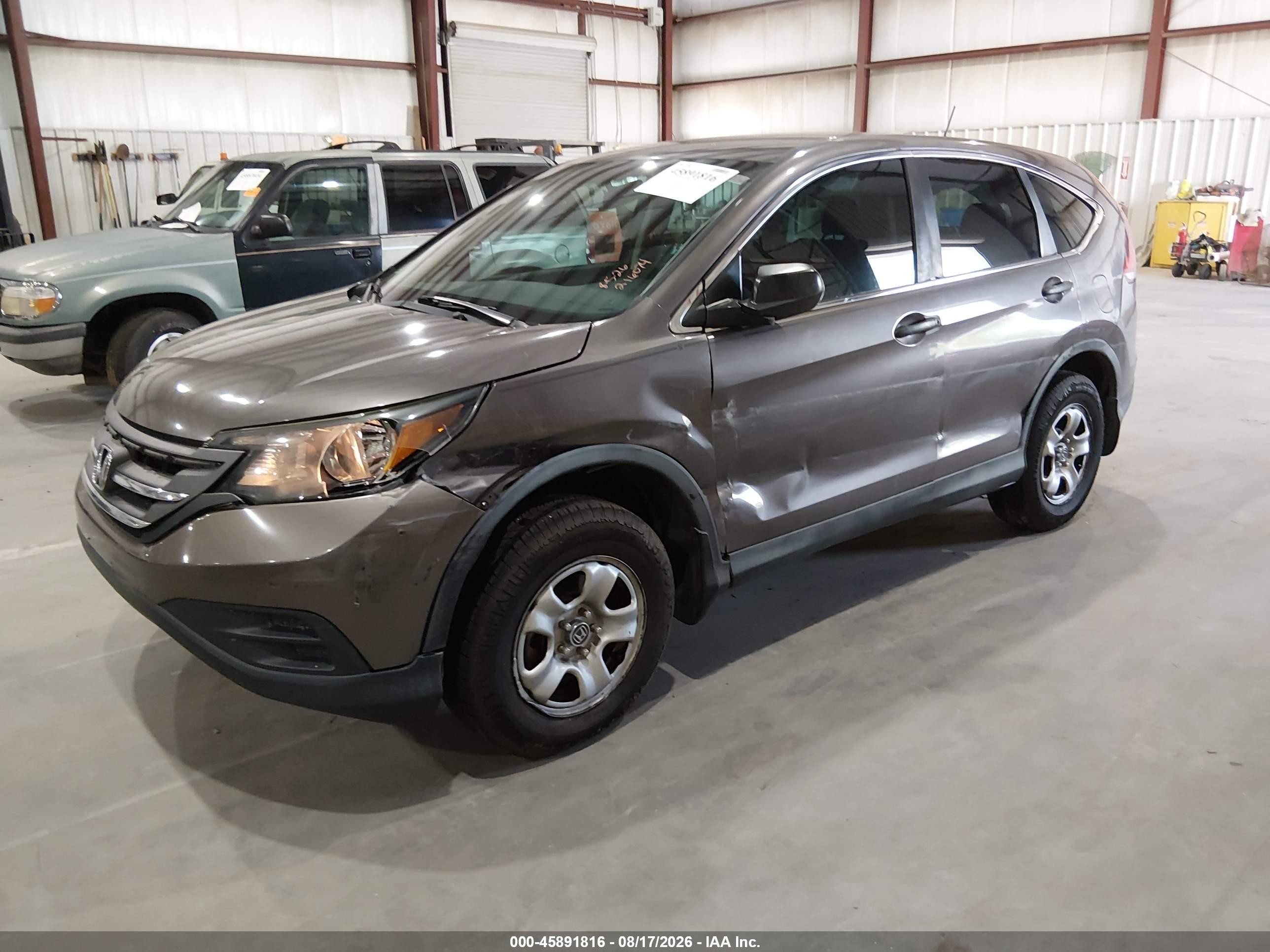 2014 Honda Cr-v Lx Gray vin: 3CZRM3H31EG703020