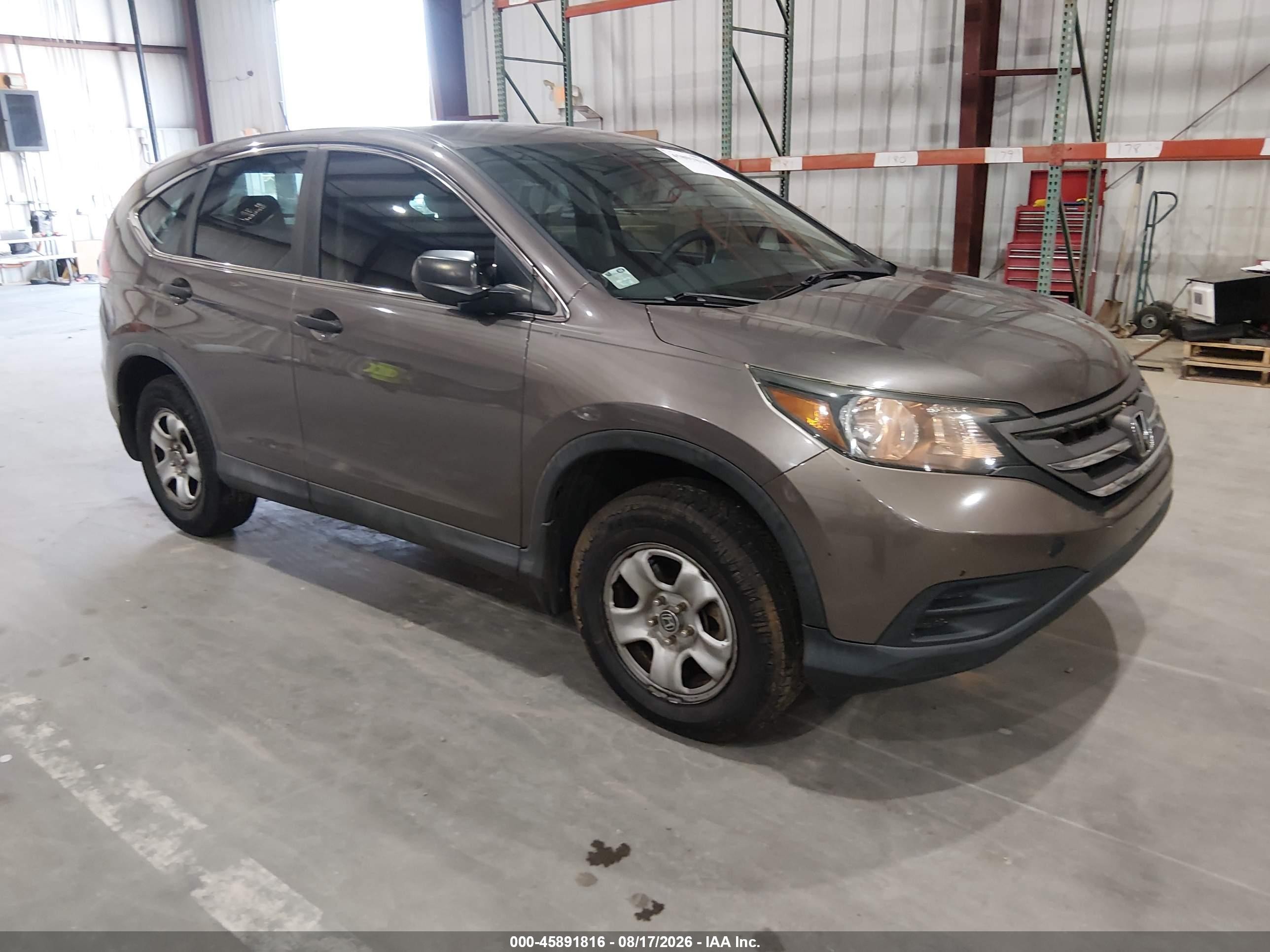 2014 Honda Cr-v Lx Gray vin: 3CZRM3H31EG703020