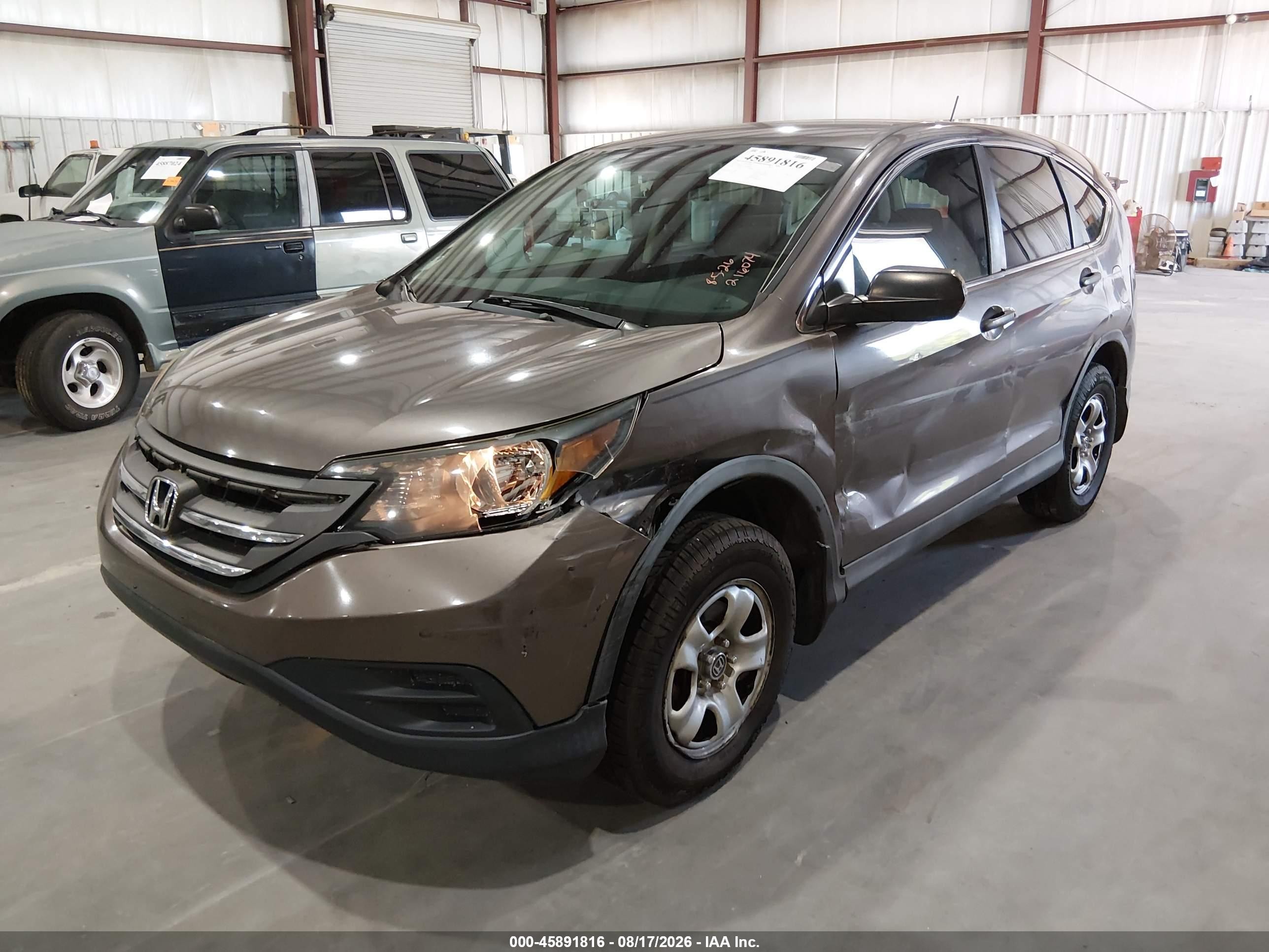 2014 Honda Cr-v Lx Gray vin: 3CZRM3H31EG703020