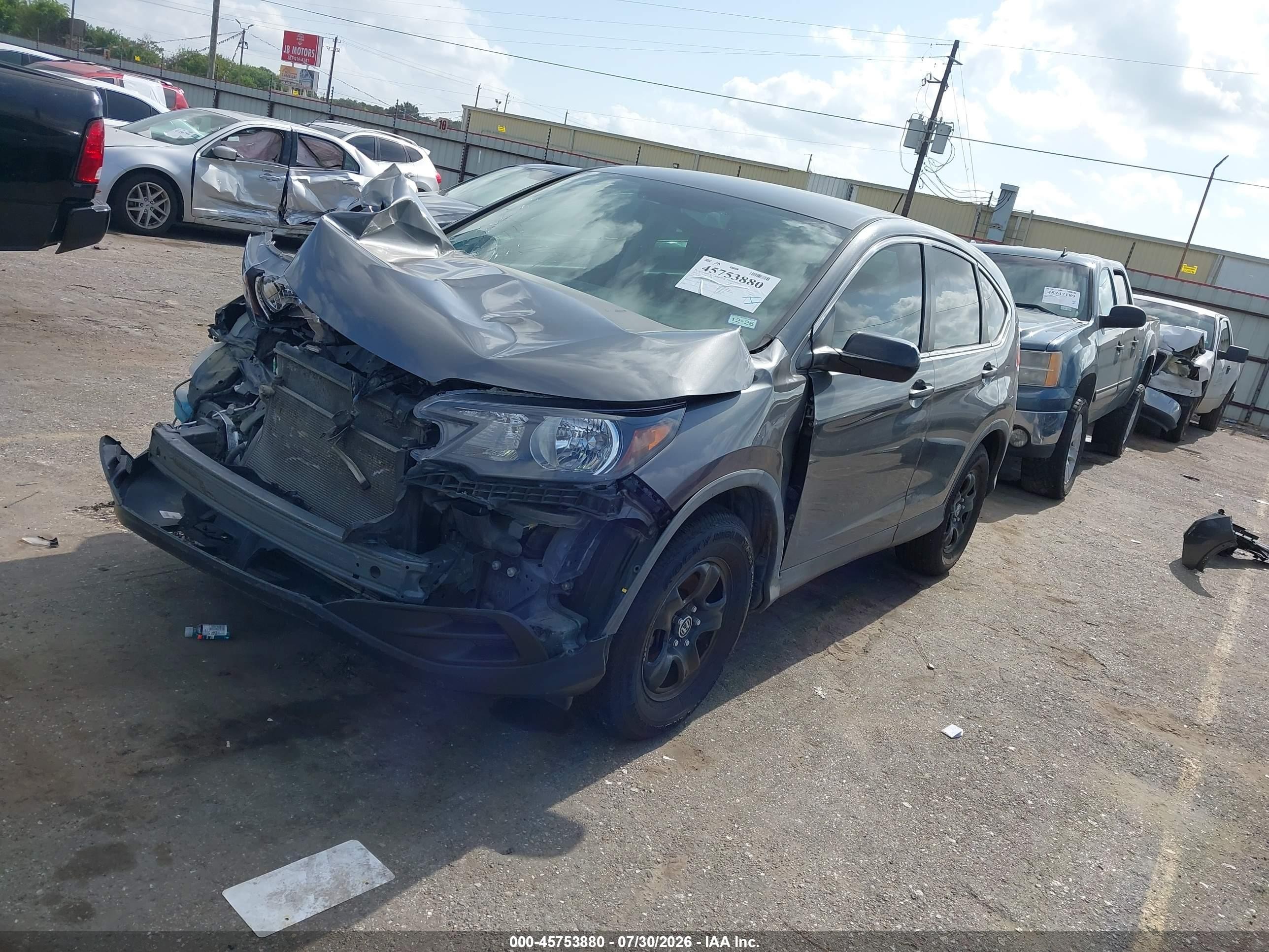 2014 Honda Cr-v Lx Gray vin: 3CZRM3H31EG715877