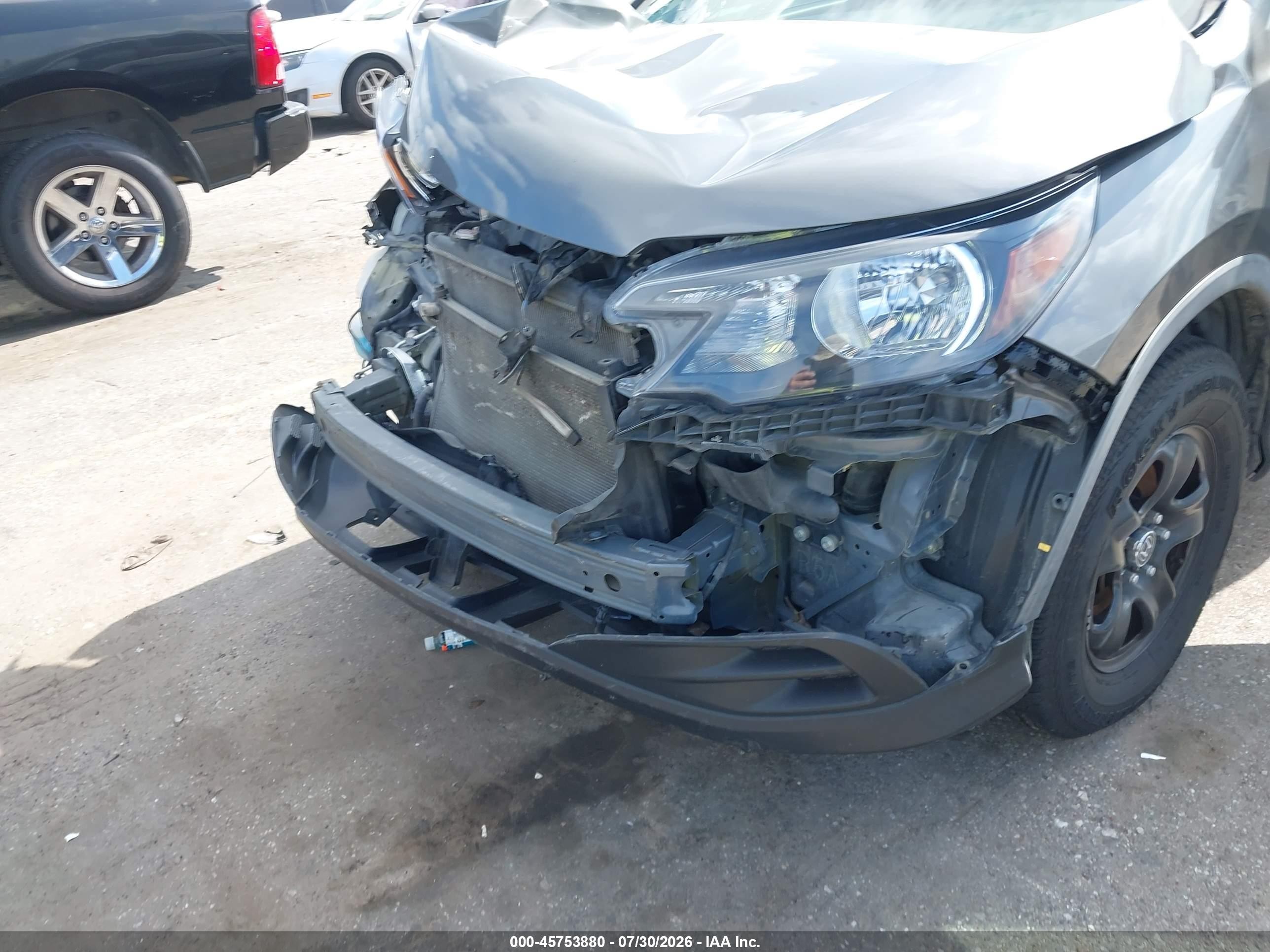 2014 Honda Cr-v Lx Gray vin: 3CZRM3H31EG715877