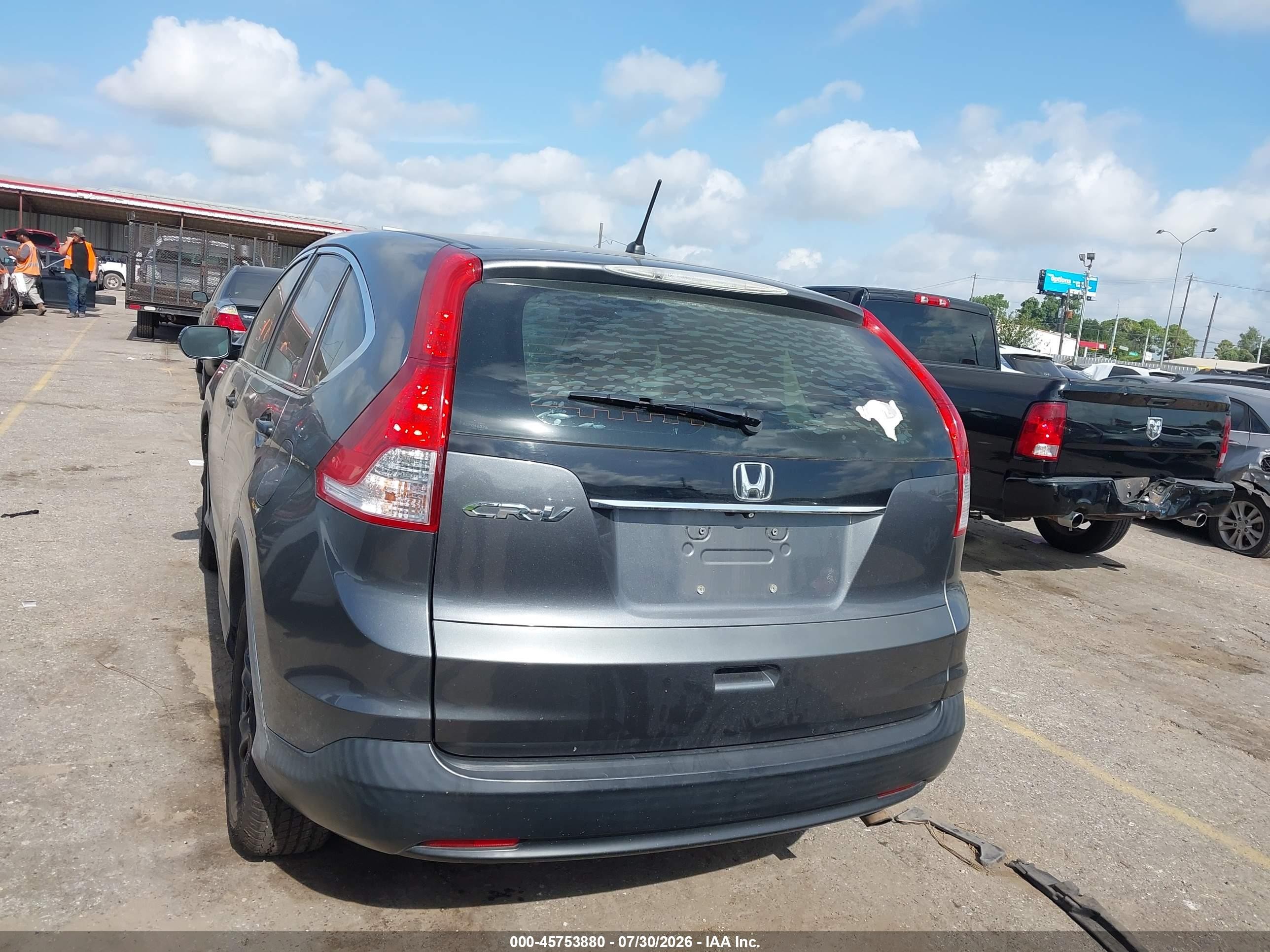 2014 Honda Cr-v Lx Gray vin: 3CZRM3H31EG715877