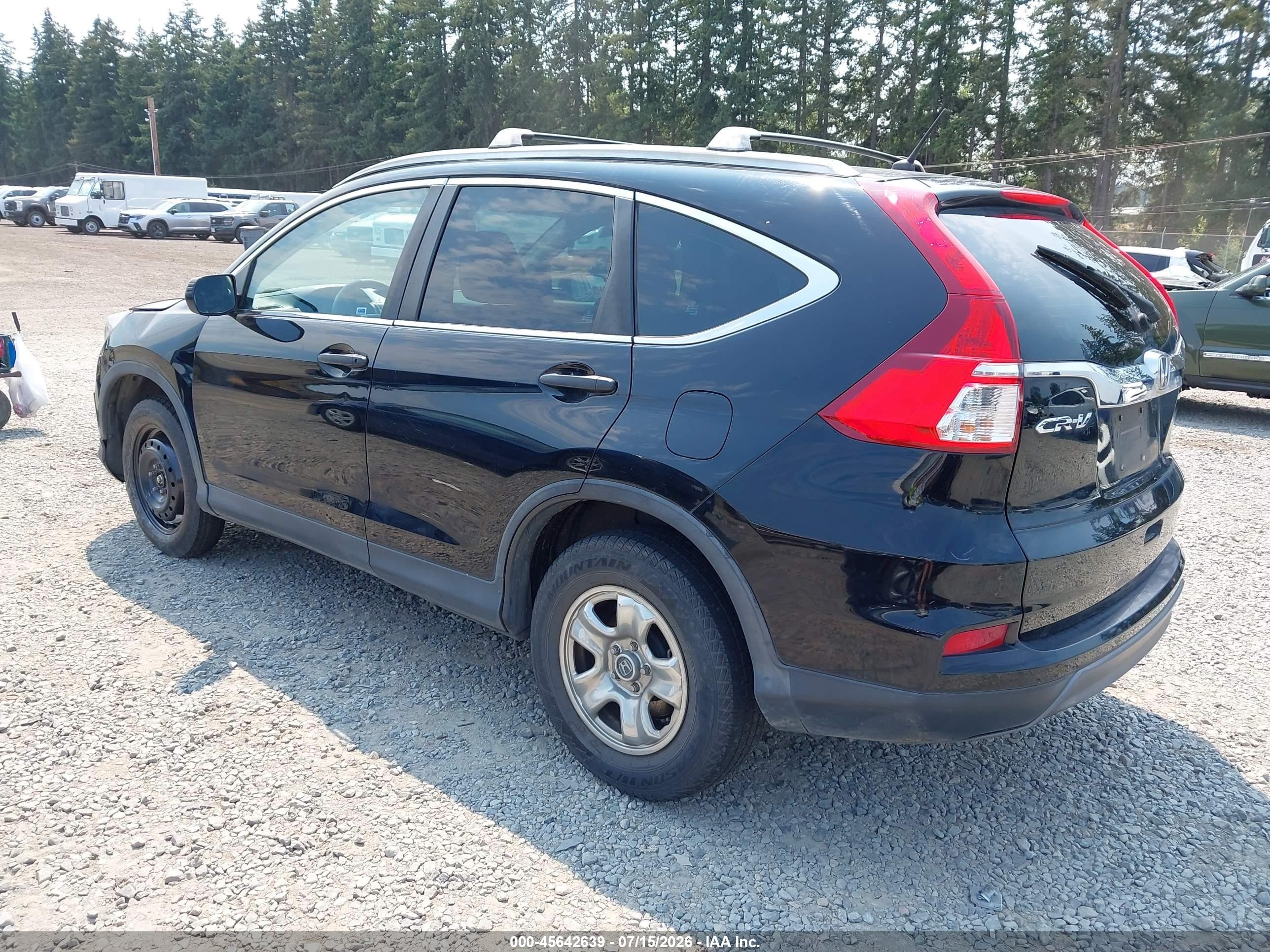 2015 Honda Cr-v Lx Black vin: 3CZRM3H31FG700006