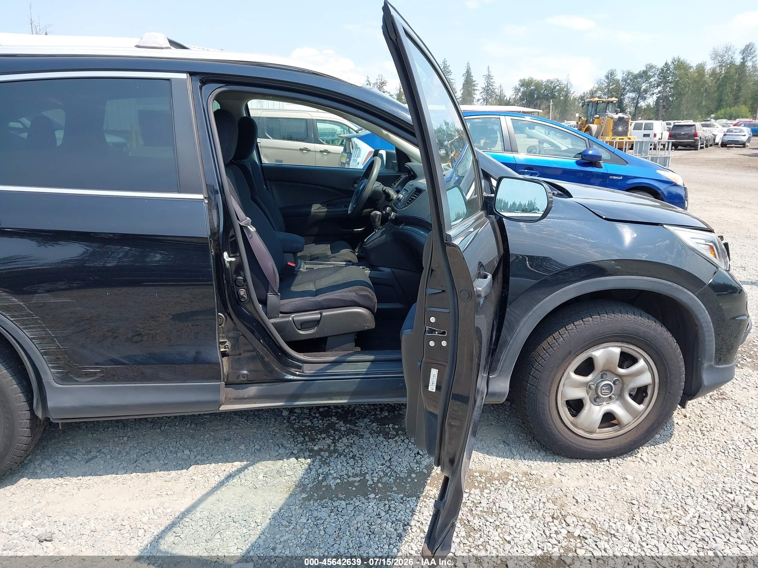 2015 Honda Cr-v Lx Black vin: 3CZRM3H31FG700006