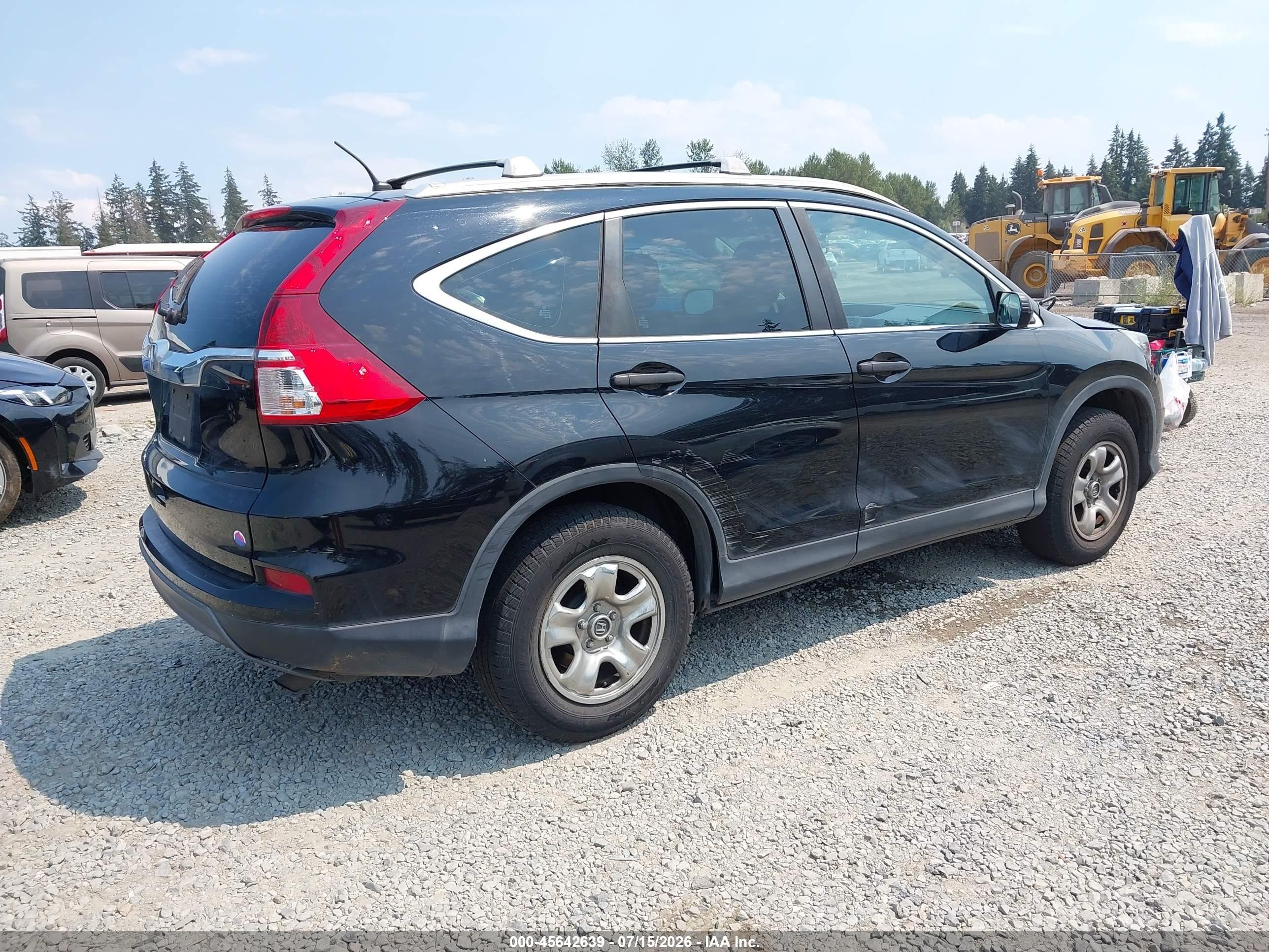 2015 Honda Cr-v Lx Black vin: 3CZRM3H31FG700006