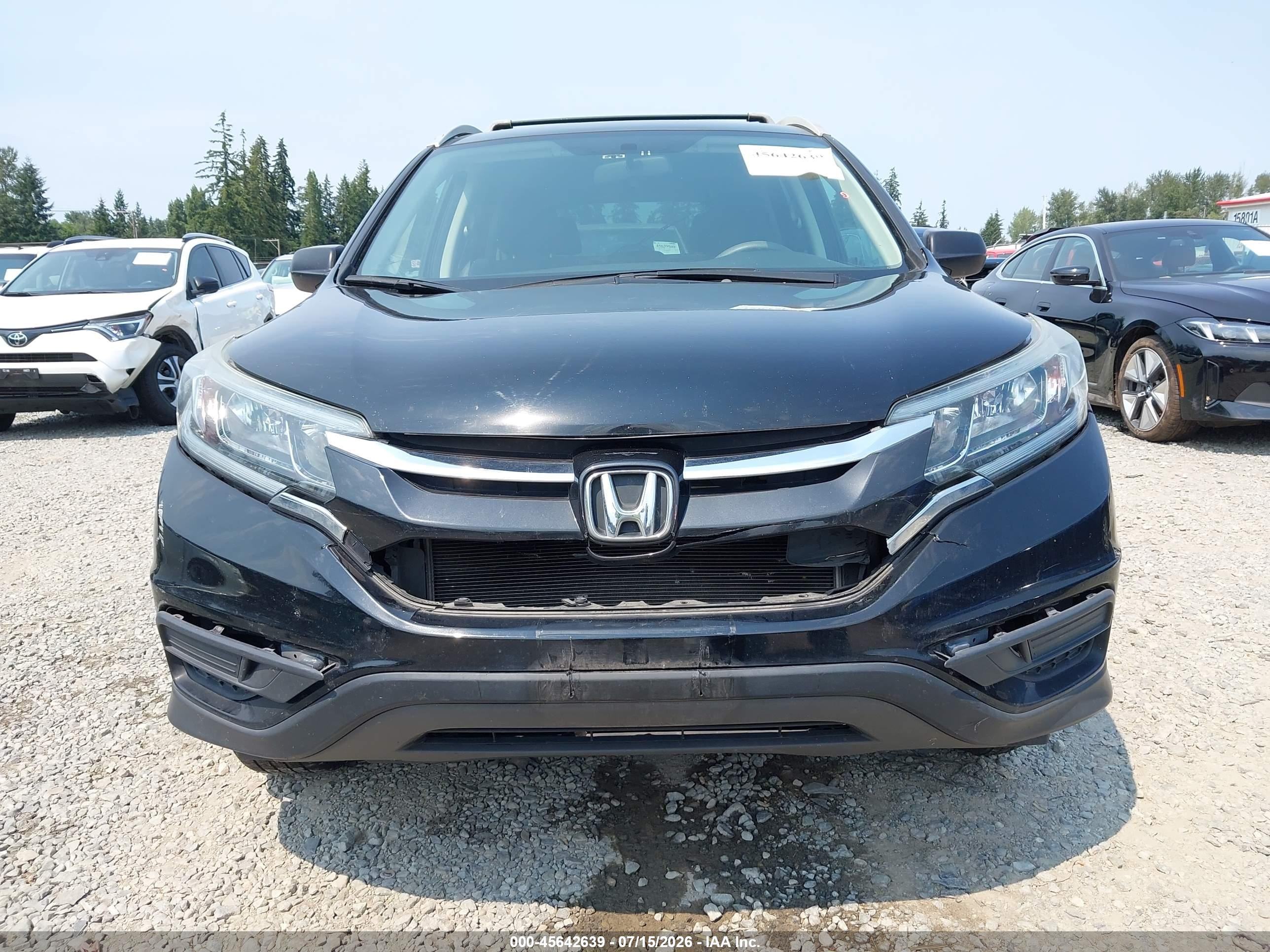 2015 Honda Cr-v Lx Black vin: 3CZRM3H31FG700006