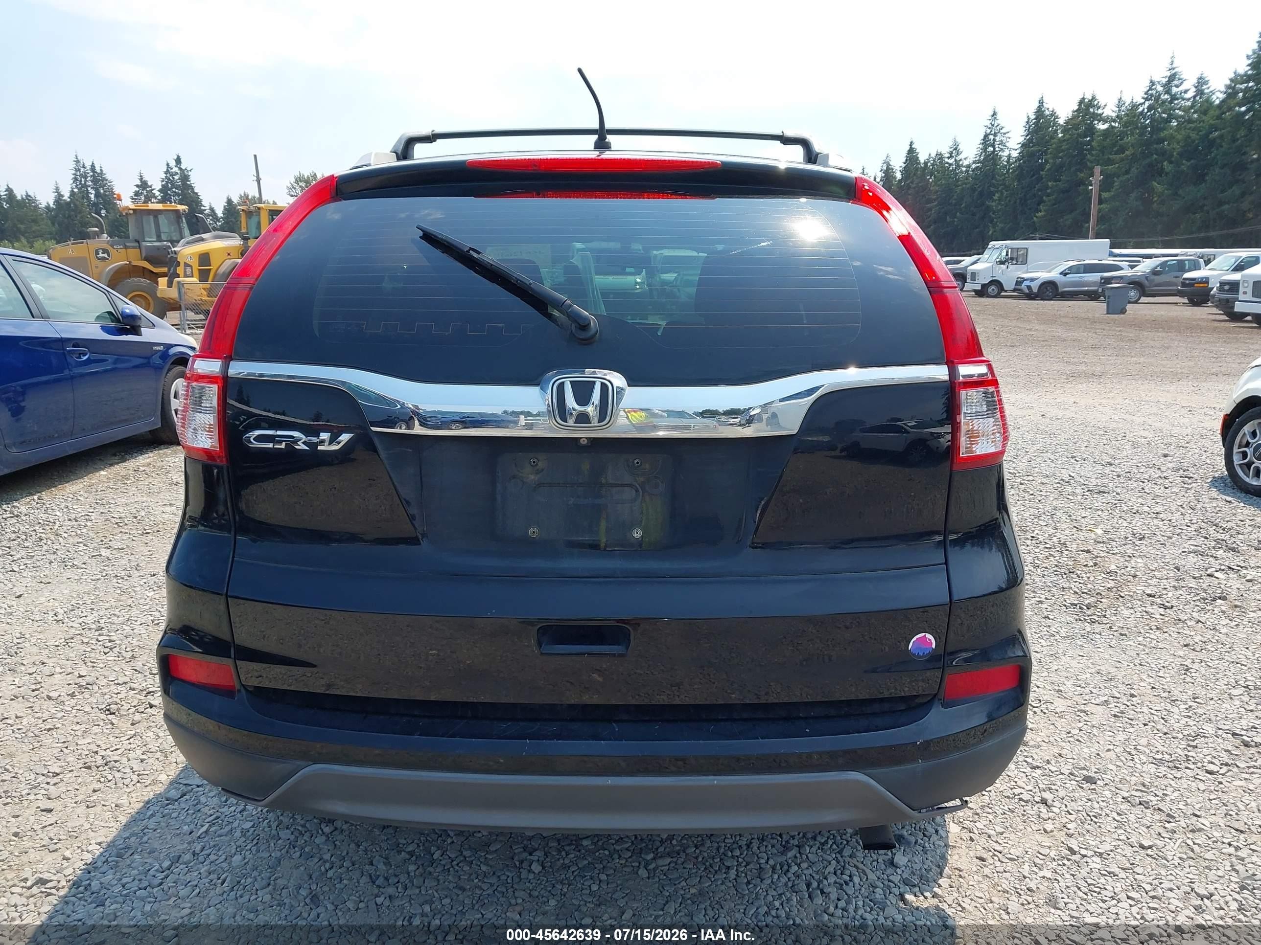 2015 Honda Cr-v Lx Black vin: 3CZRM3H31FG700006