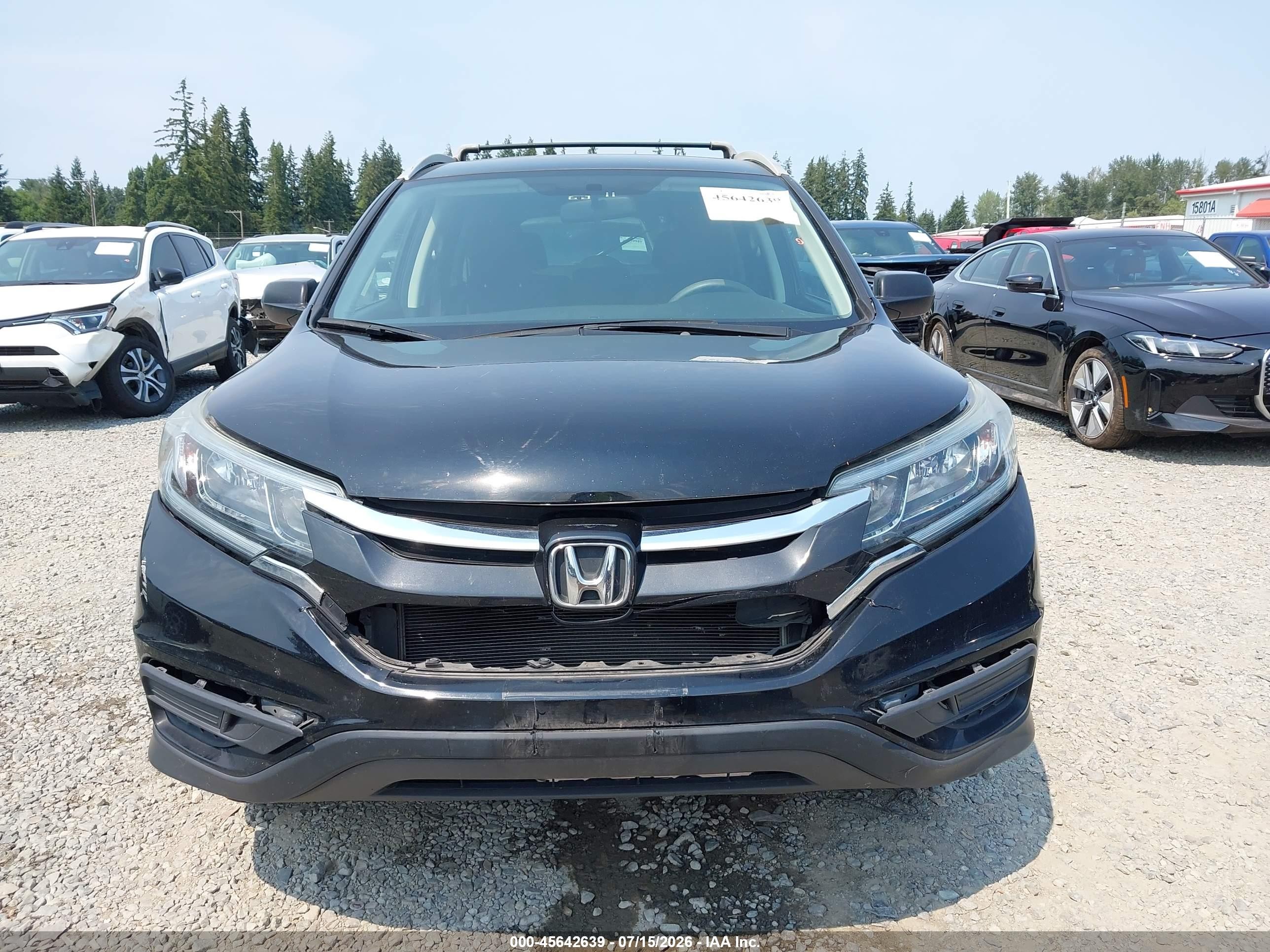 2015 Honda Cr-v Lx Black vin: 3CZRM3H31FG700006