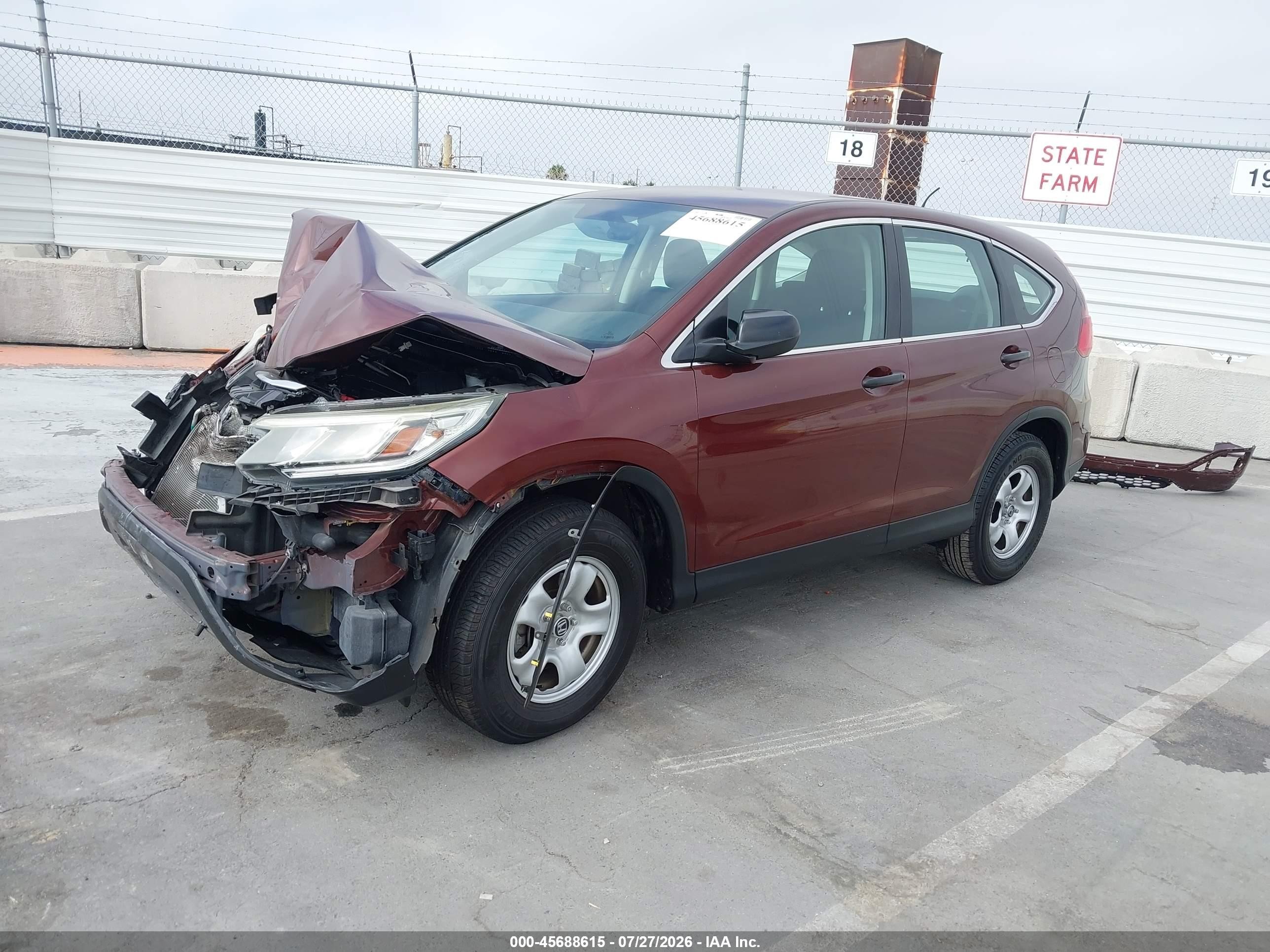 2015 Honda Cr-v Lx Бордовый vin: 3CZRM3H31FG700202