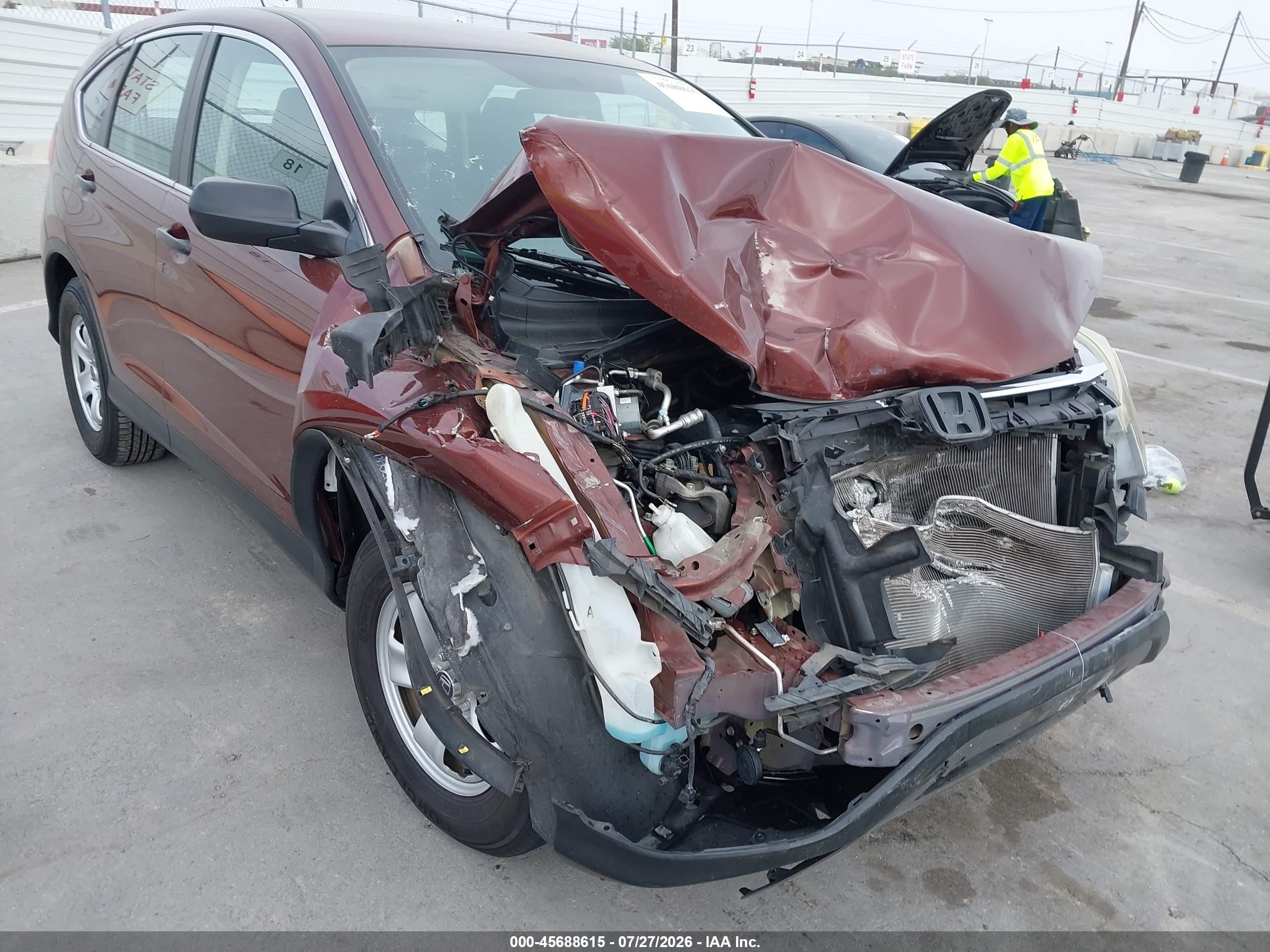 2015 Honda Cr-v Lx Бордовый vin: 3CZRM3H31FG700202