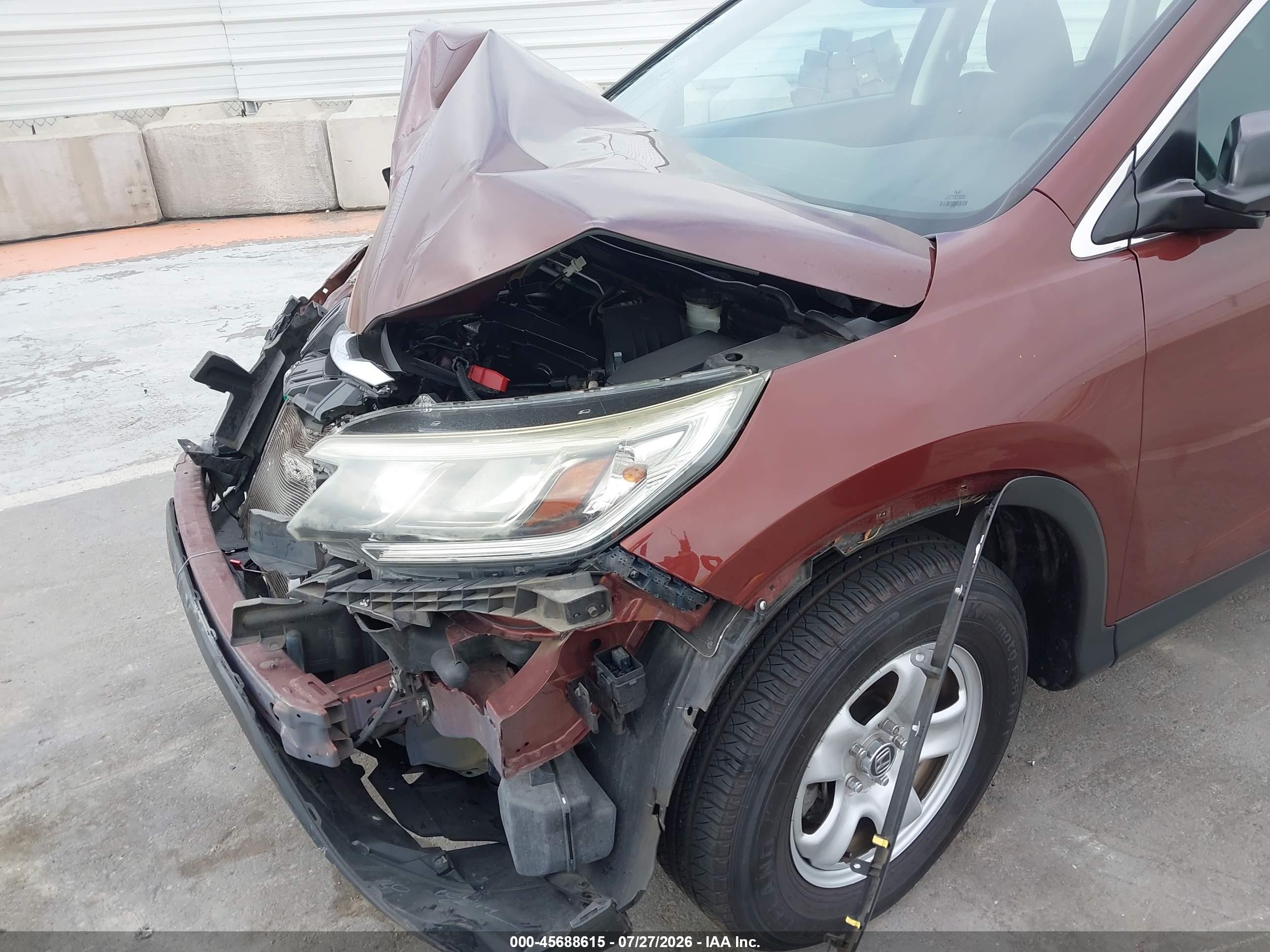 2015 Honda Cr-v Lx Бордовый vin: 3CZRM3H31FG700202