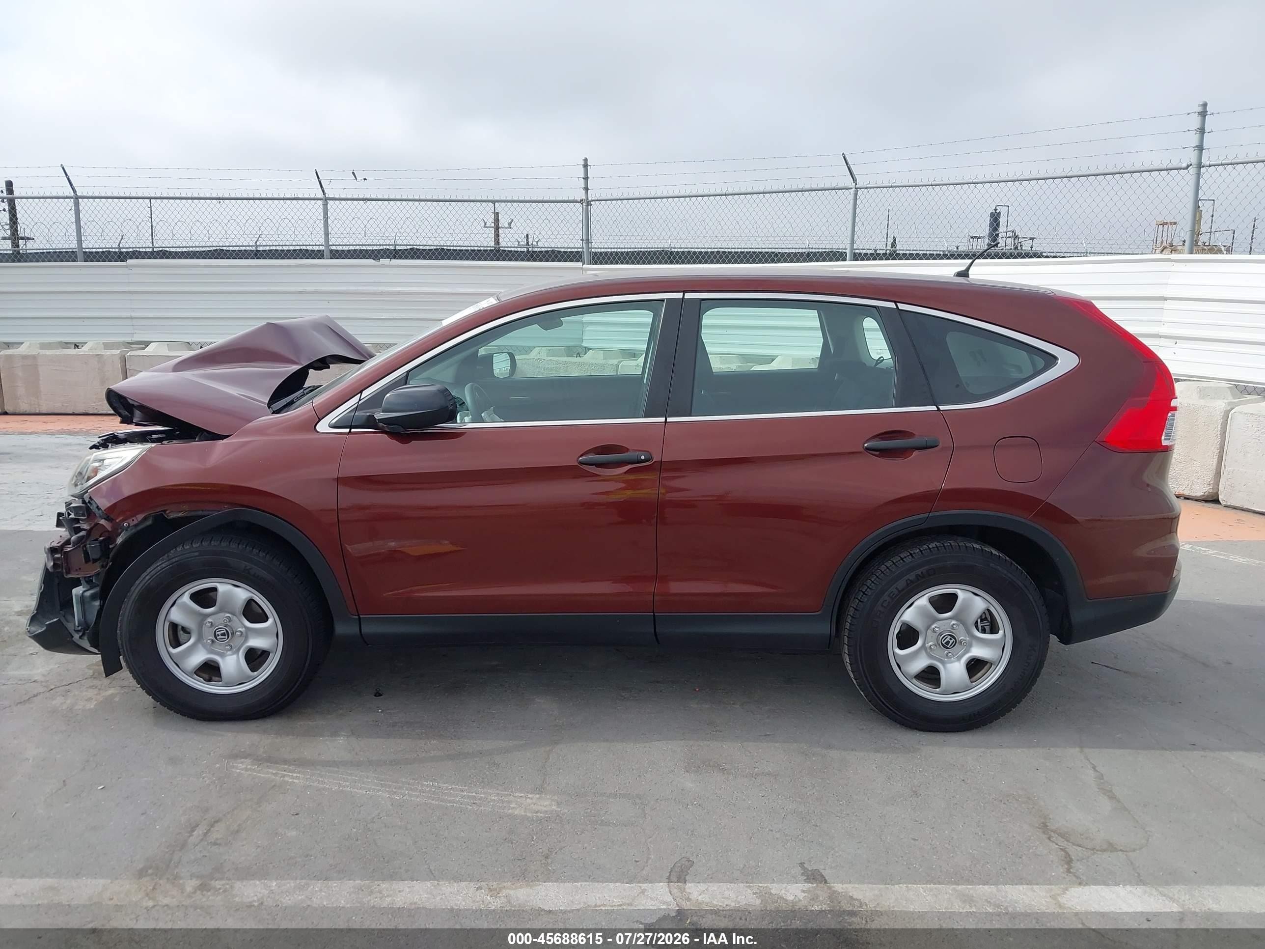 2015 Honda Cr-v Lx Бордовый vin: 3CZRM3H31FG700202