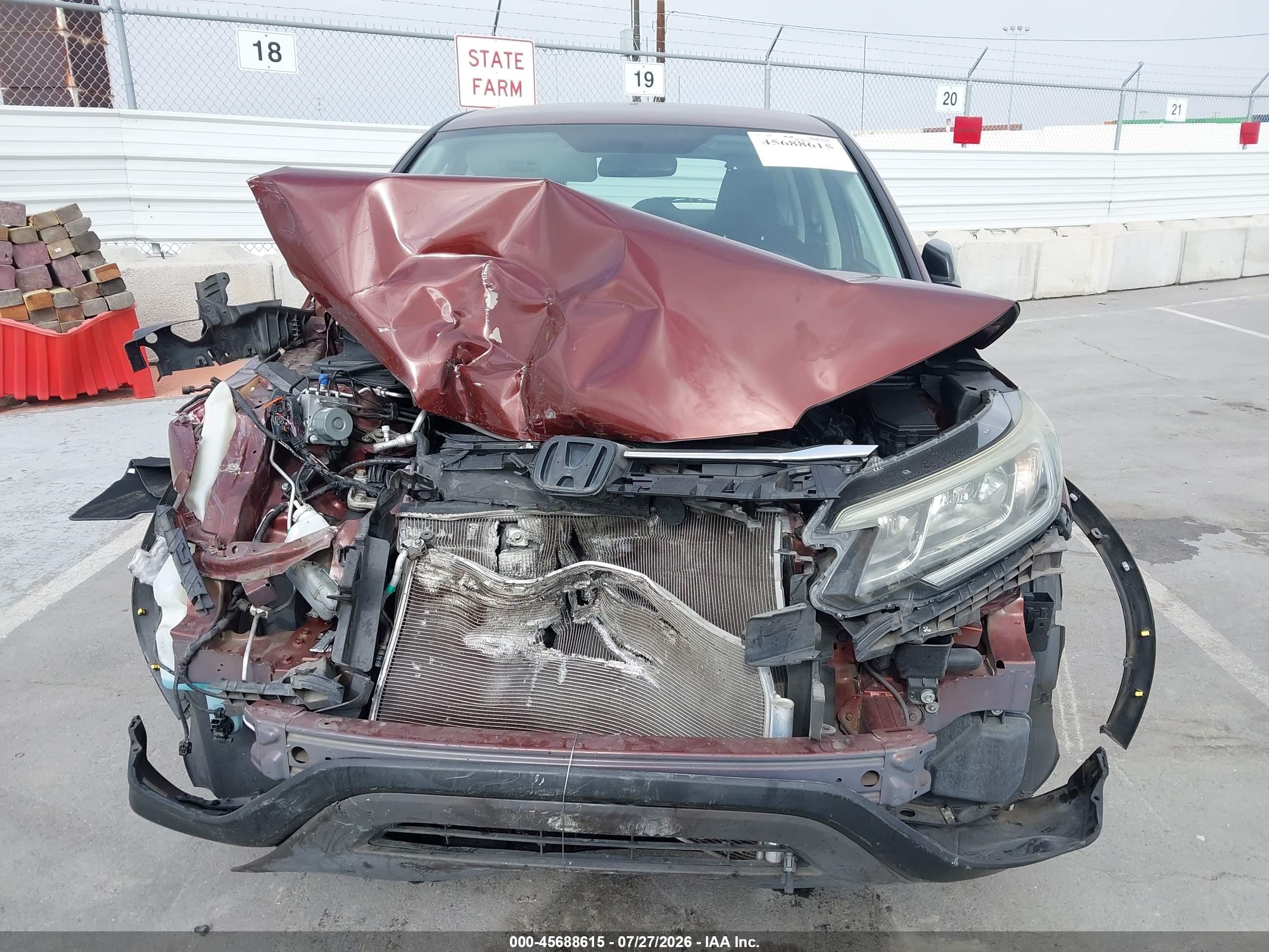 2015 Honda Cr-v Lx Бордовый vin: 3CZRM3H31FG700202