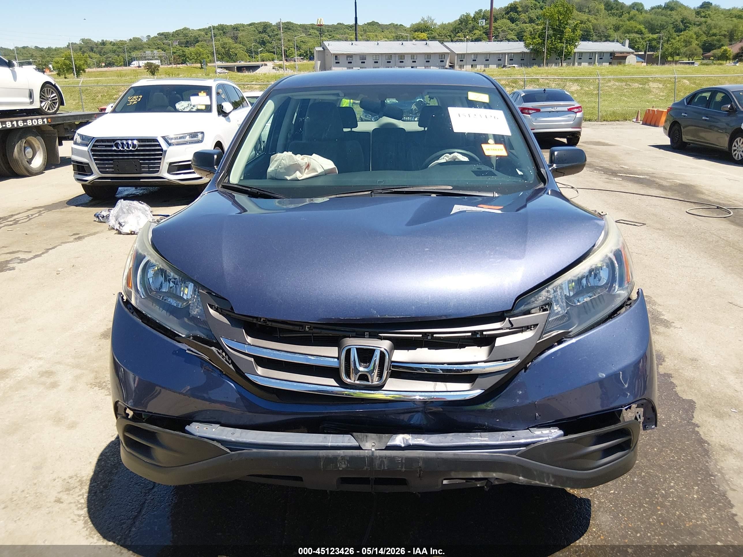 2014 Honda Cr-v Lx Blue vin: 3CZRM3H32EG703947