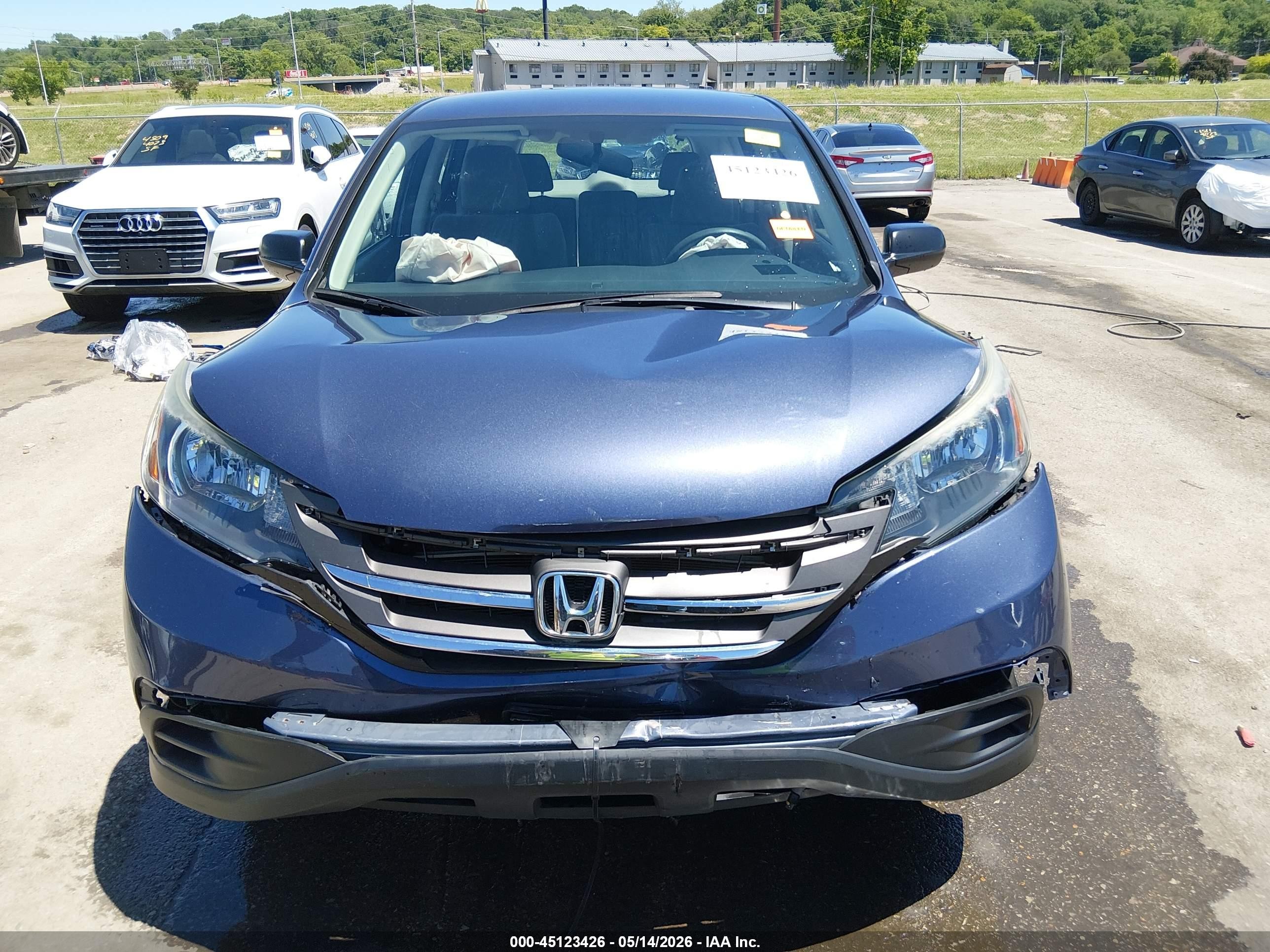 2014 Honda Cr-v Lx Blue vin: 3CZRM3H32EG703947