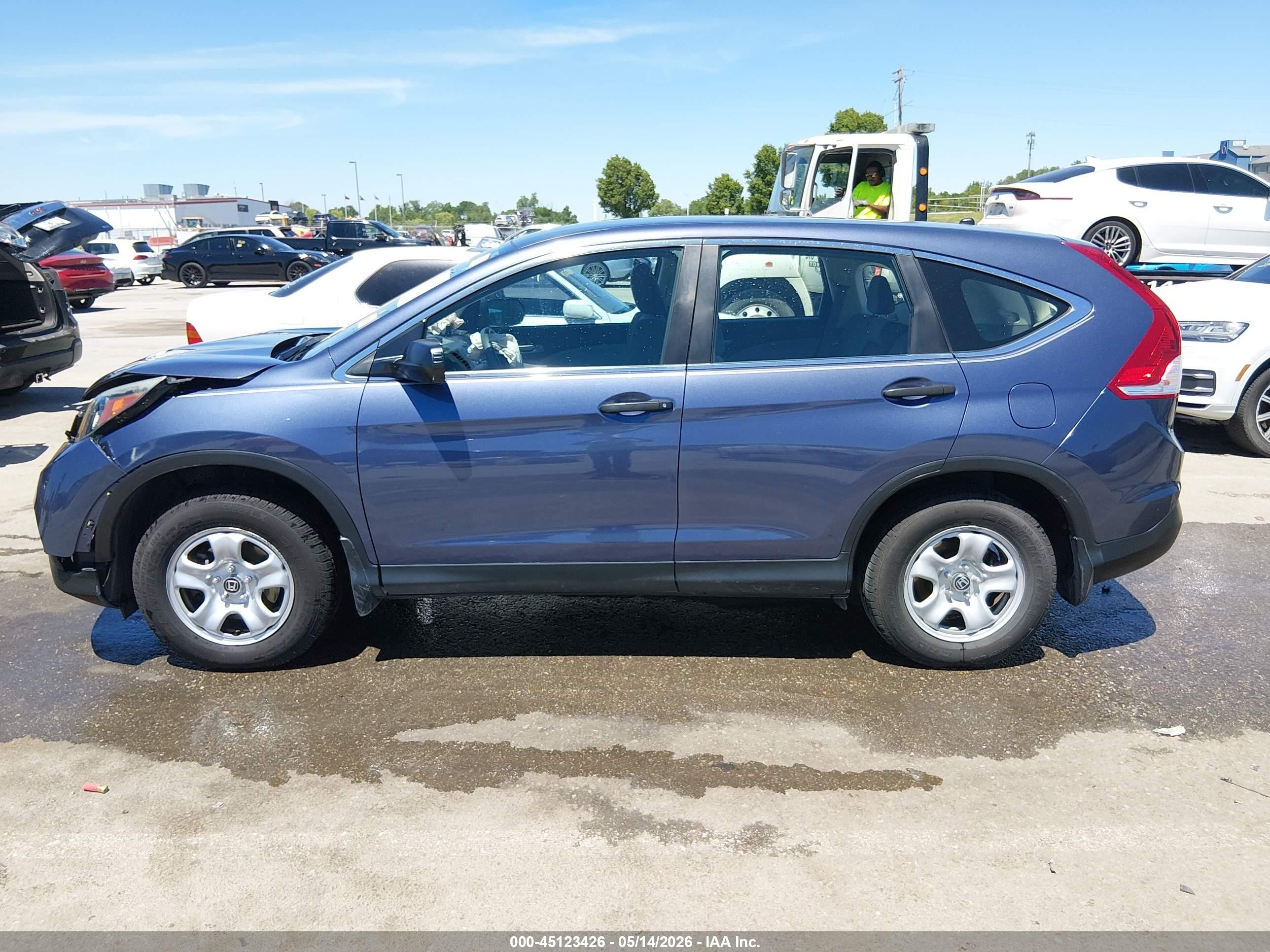 2014 Honda Cr-v Lx Blue vin: 3CZRM3H32EG703947