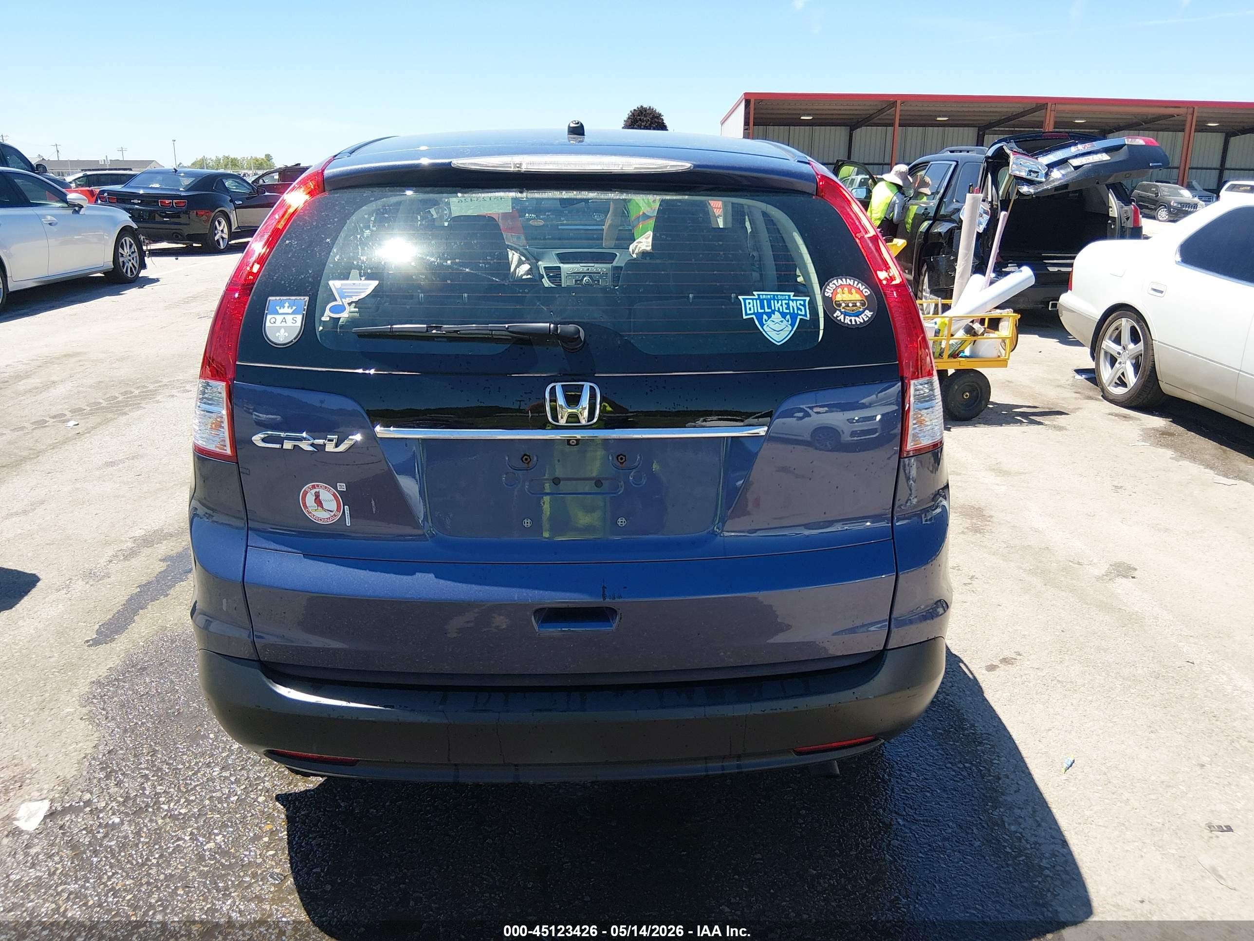 2014 Honda Cr-v Lx Blue vin: 3CZRM3H32EG703947