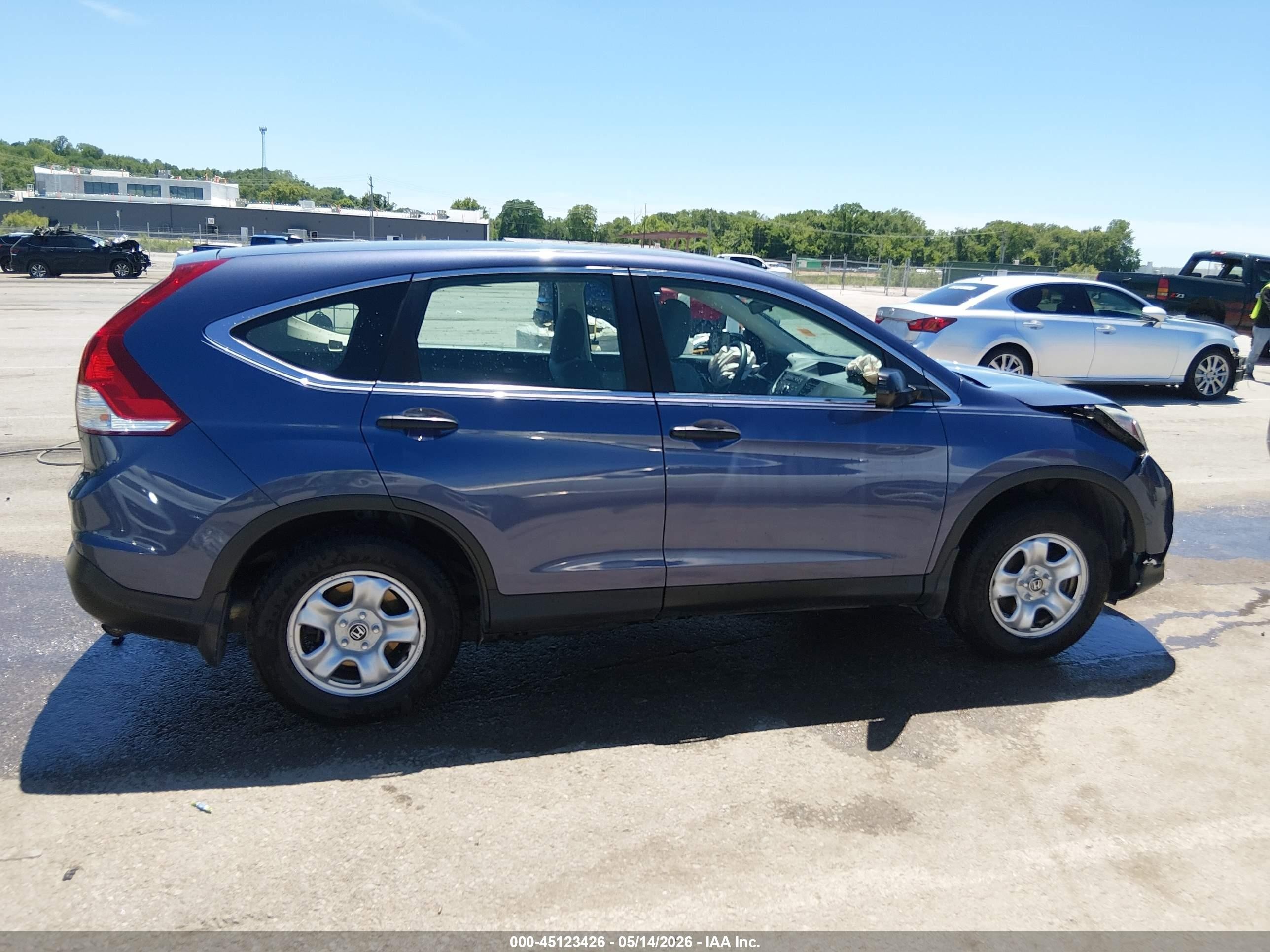 2014 Honda Cr-v Lx Blue vin: 3CZRM3H32EG703947