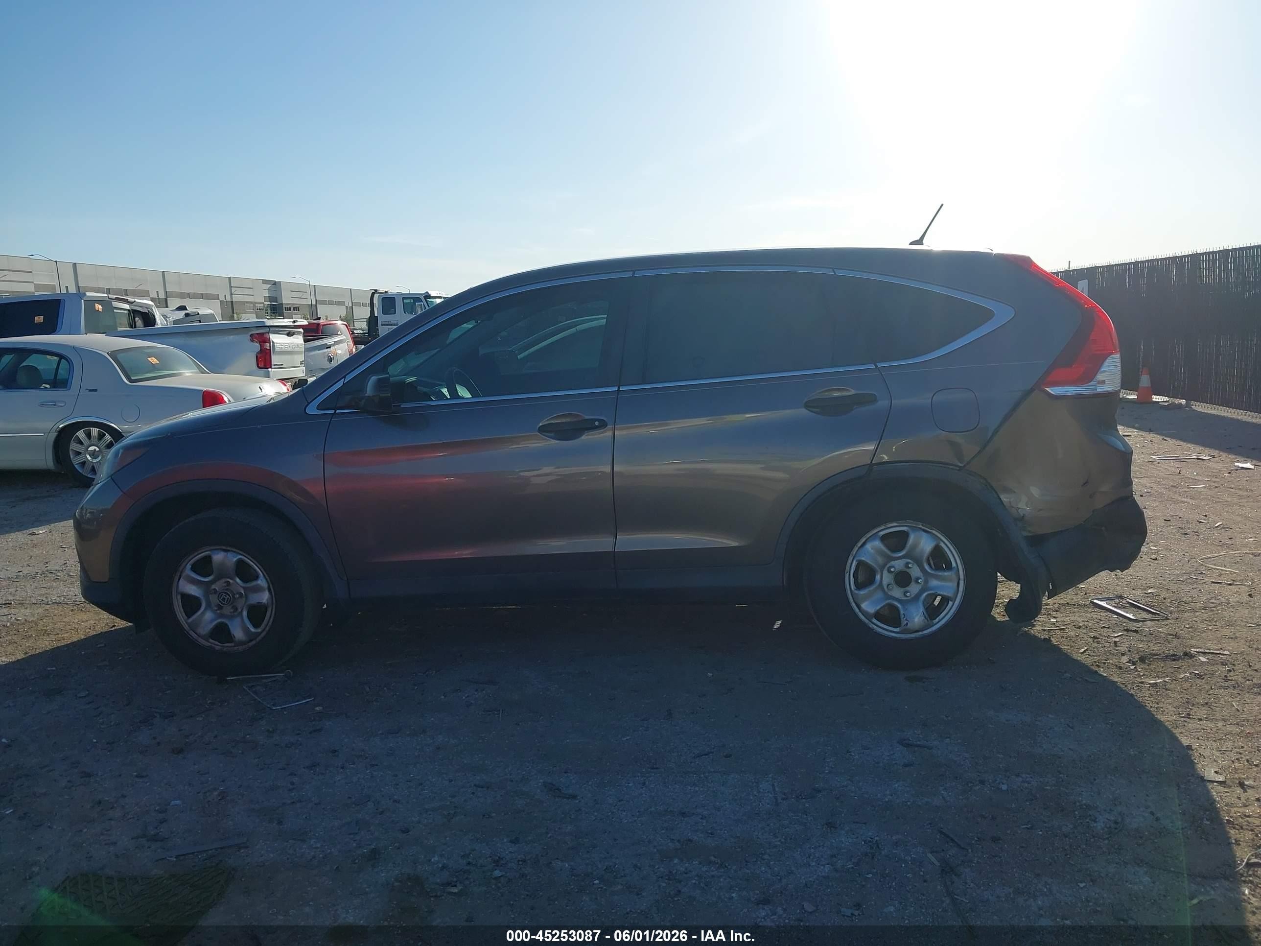 2014 Honda Cr-v Lx Gray vin: 3CZRM3H32EG705598