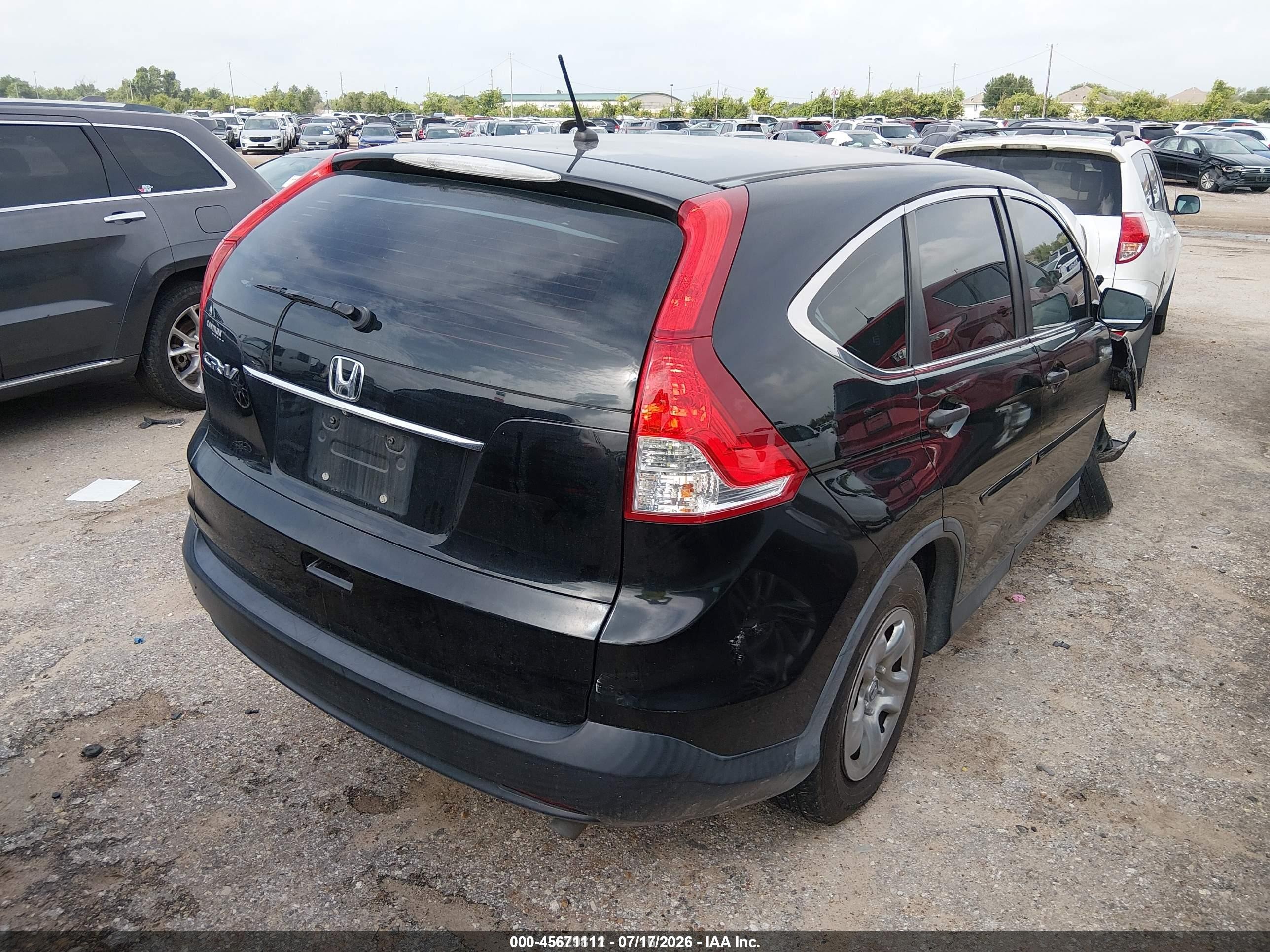 2014 Honda Cr-v Lx Black vin: 3CZRM3H32EG708551
