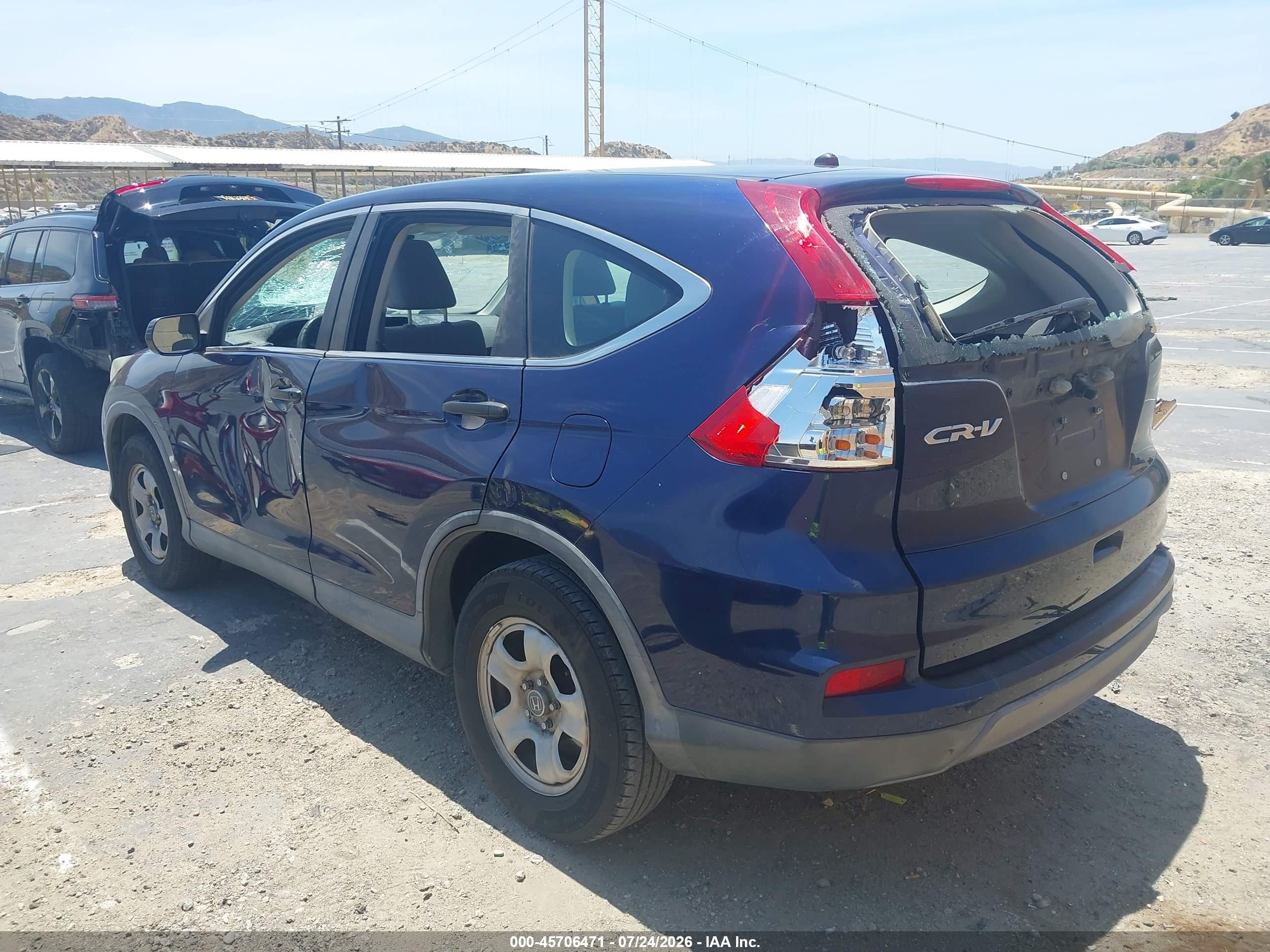 2015 Honda Cr-v Lx Синий vin: 3CZRM3H32FG702122