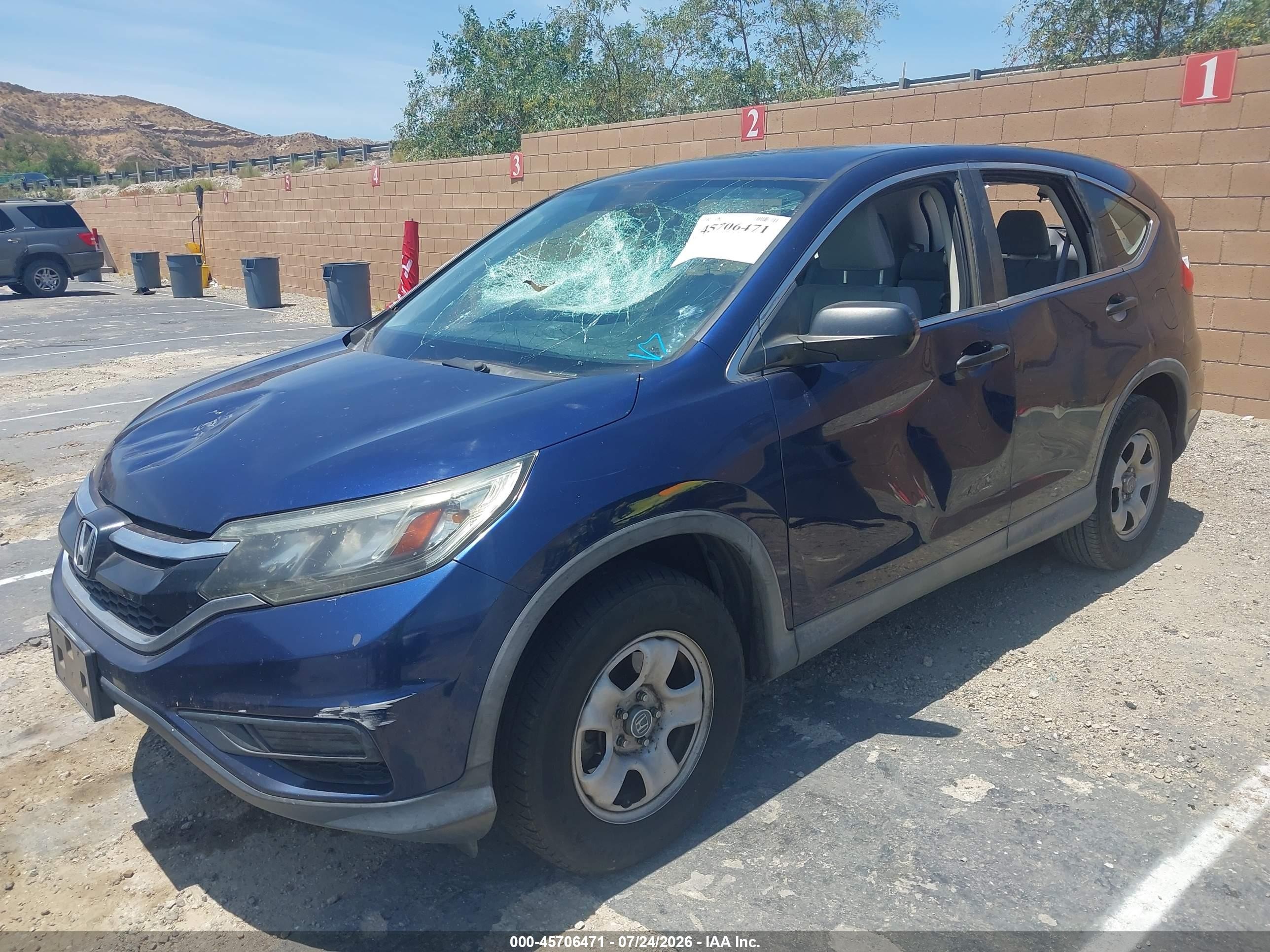 2015 Honda Cr-v Lx Синий vin: 3CZRM3H32FG702122