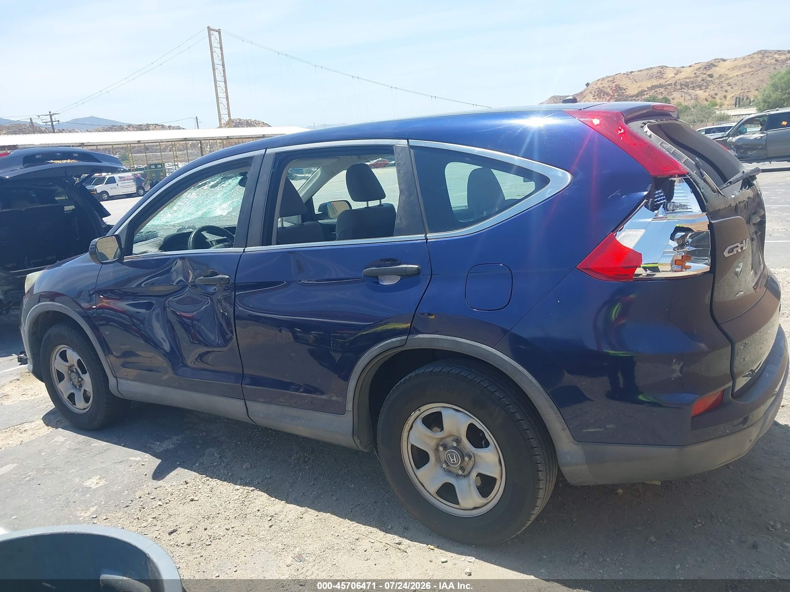 2015 Honda Cr-v Lx Синий vin: 3CZRM3H32FG702122