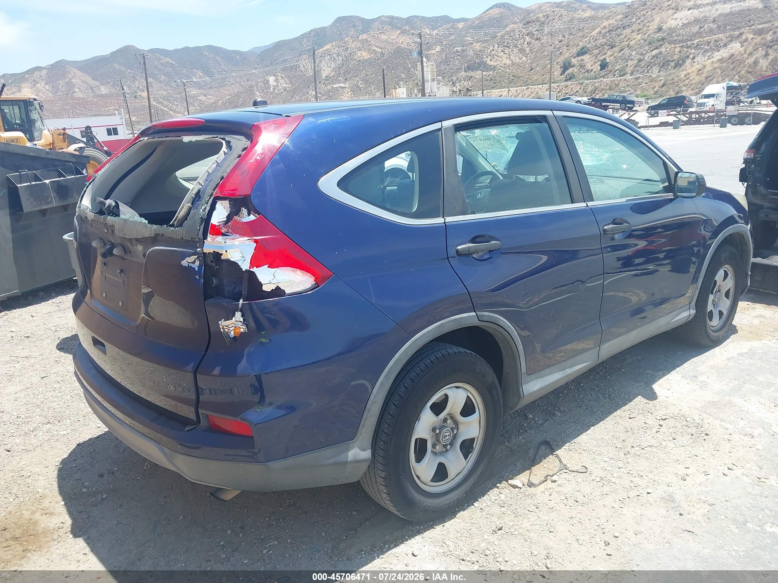 2015 Honda Cr-v Lx Синий vin: 3CZRM3H32FG702122