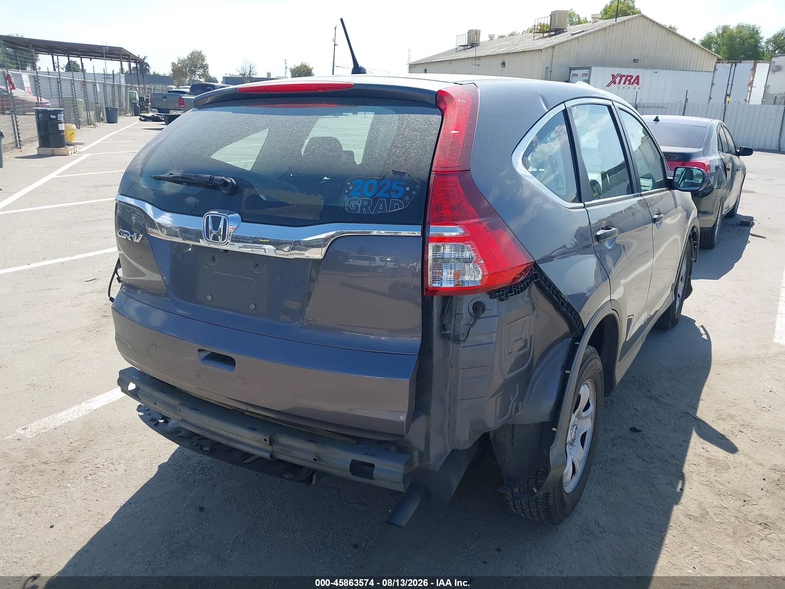 2015 Honda Cr-v Lx Gray vin: 3CZRM3H32FG717090